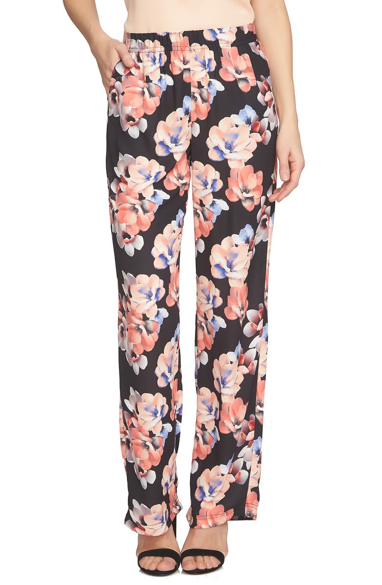 CeCe Floral Print Wide Leg Pants | Nordstrom