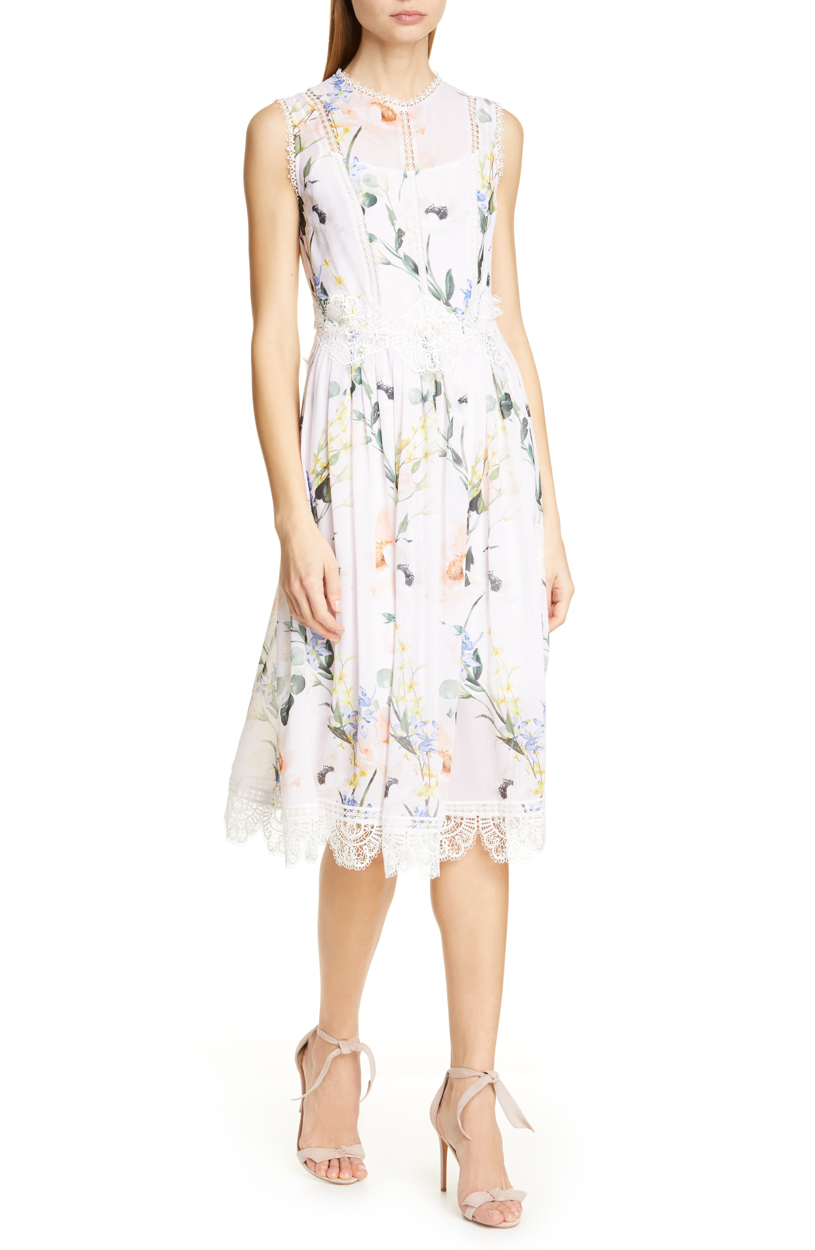 Ted Baker London Cerloe Elegant Midi Dress, Pink