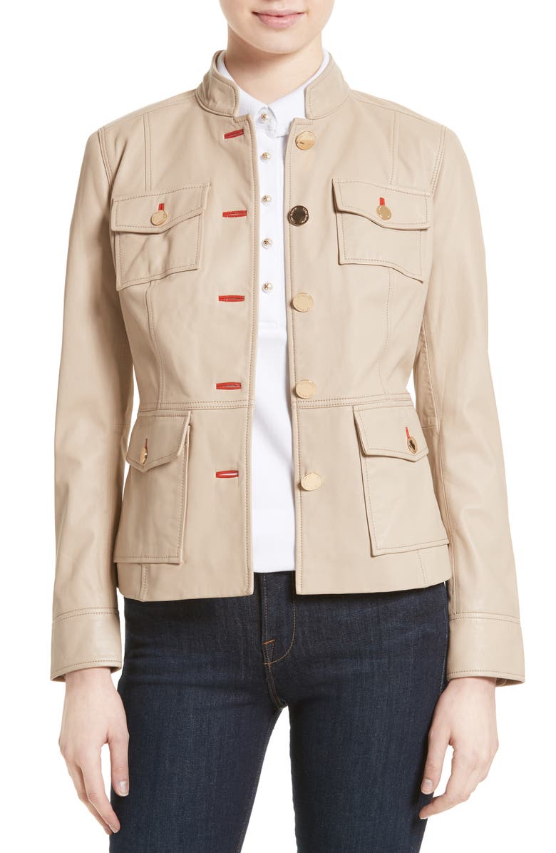 Tory Burch Krista Leather Jacket | Nordstrom