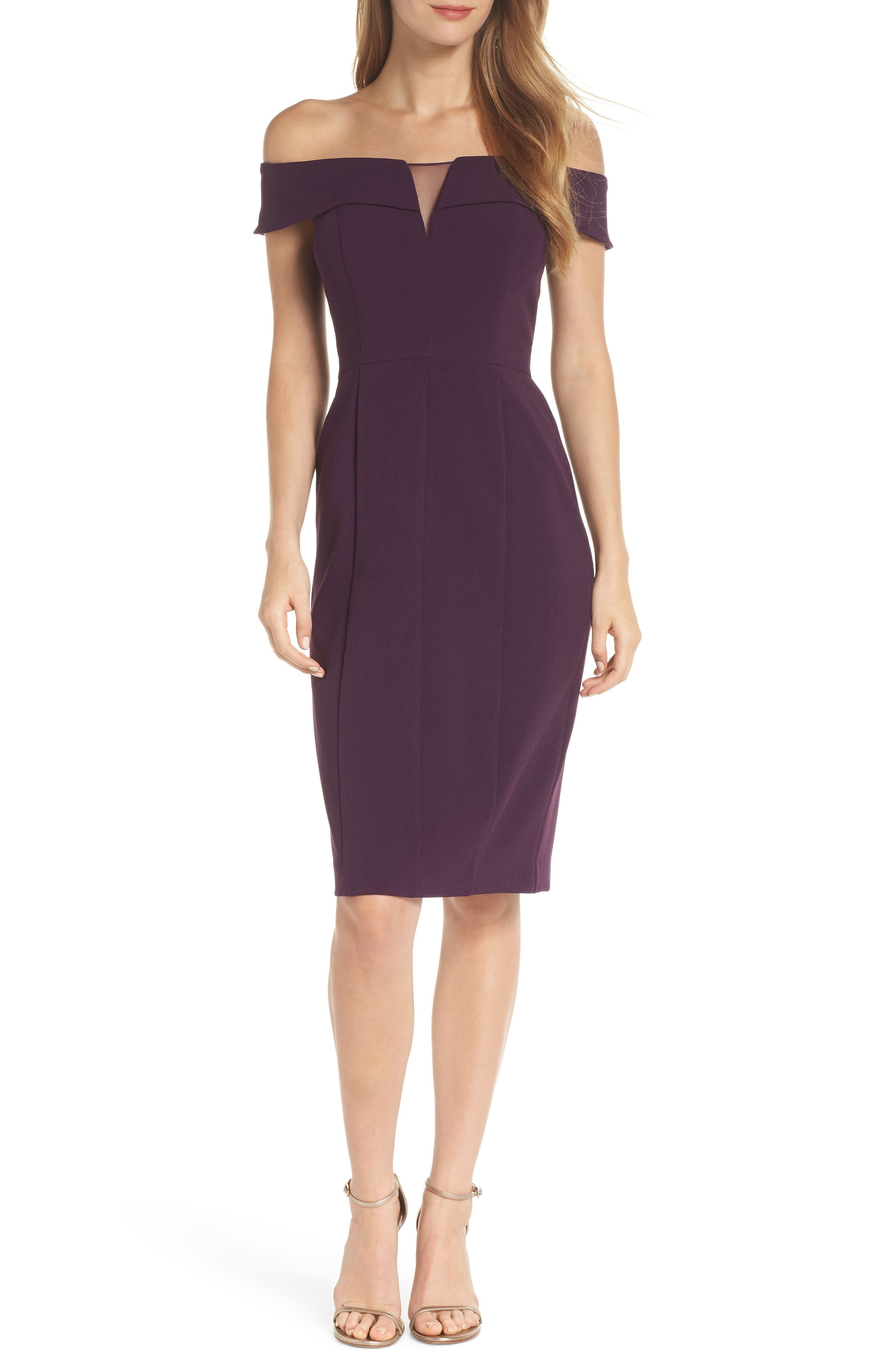 Vince Camuto Off The Shoulder Crepe Dress