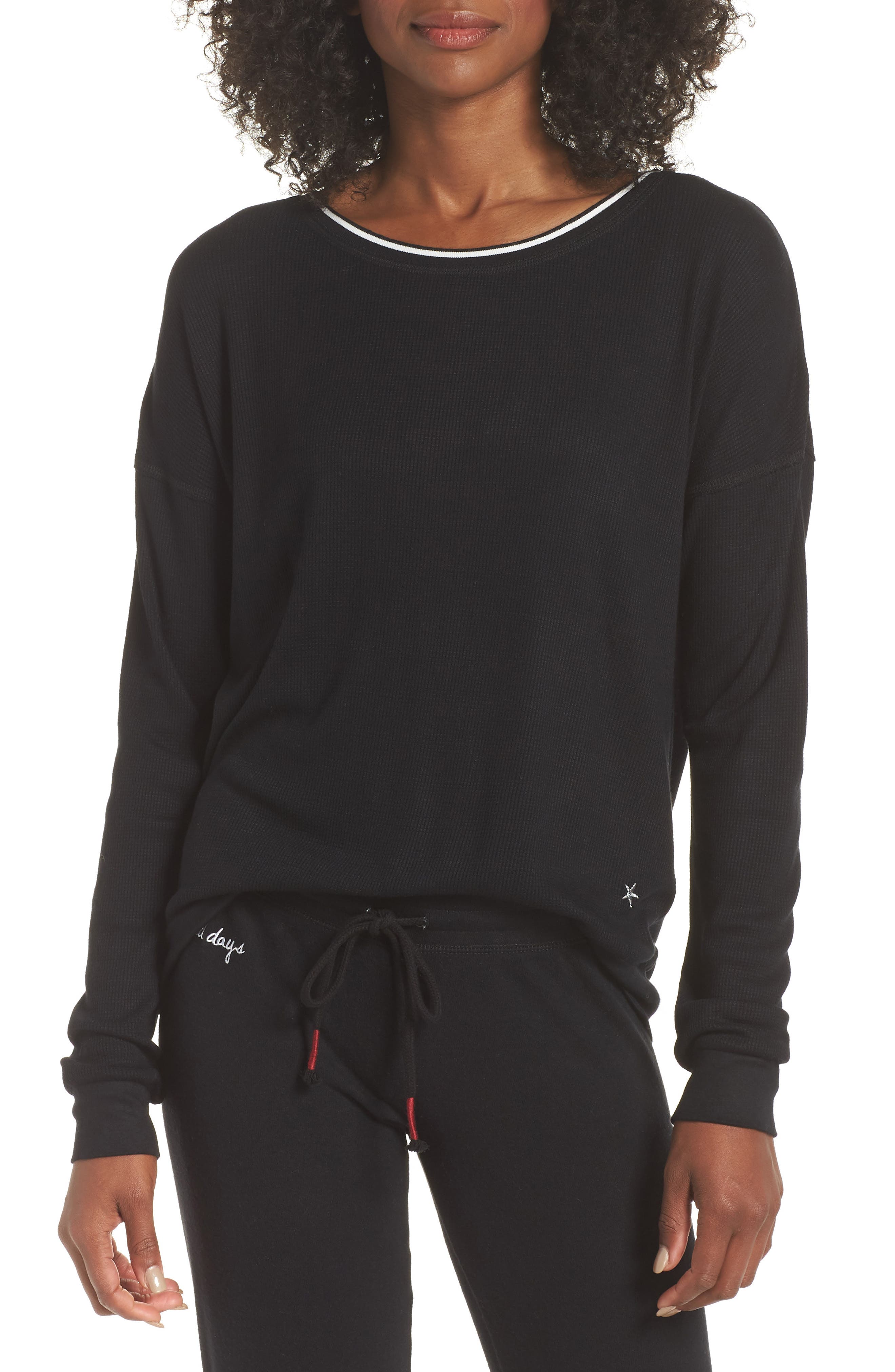 Pj Salvage Ringer Thermal Tee, Black