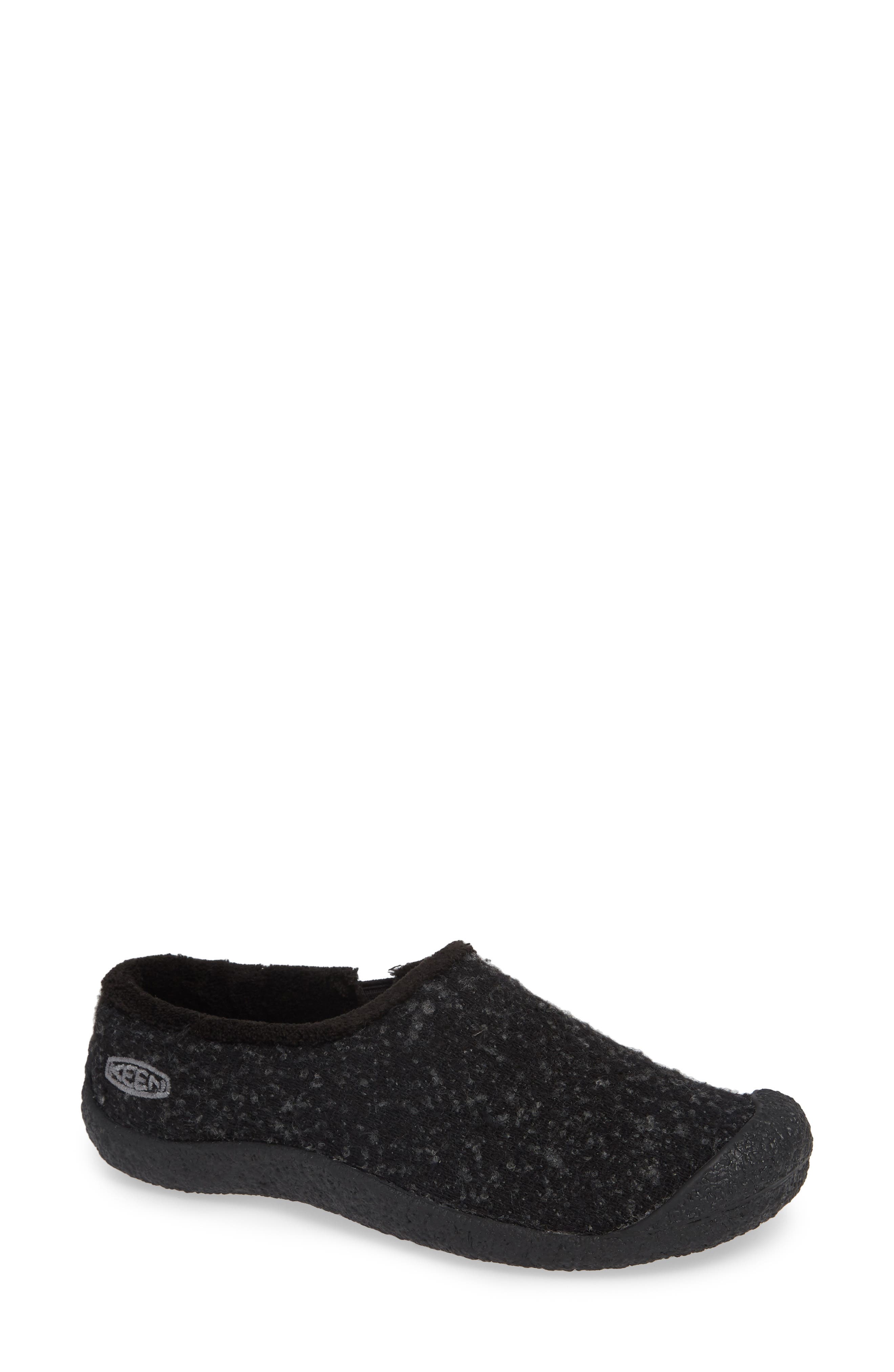 Keen Howser Round Toe Wool Slip-On, Black
