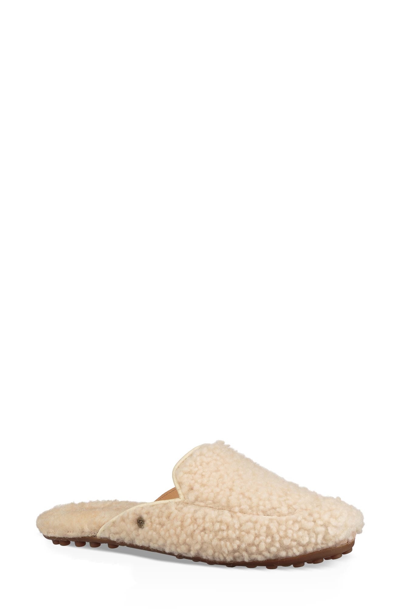 Ugg Lane Fluff Genuine Shearling Loafer Slipper, Beige
