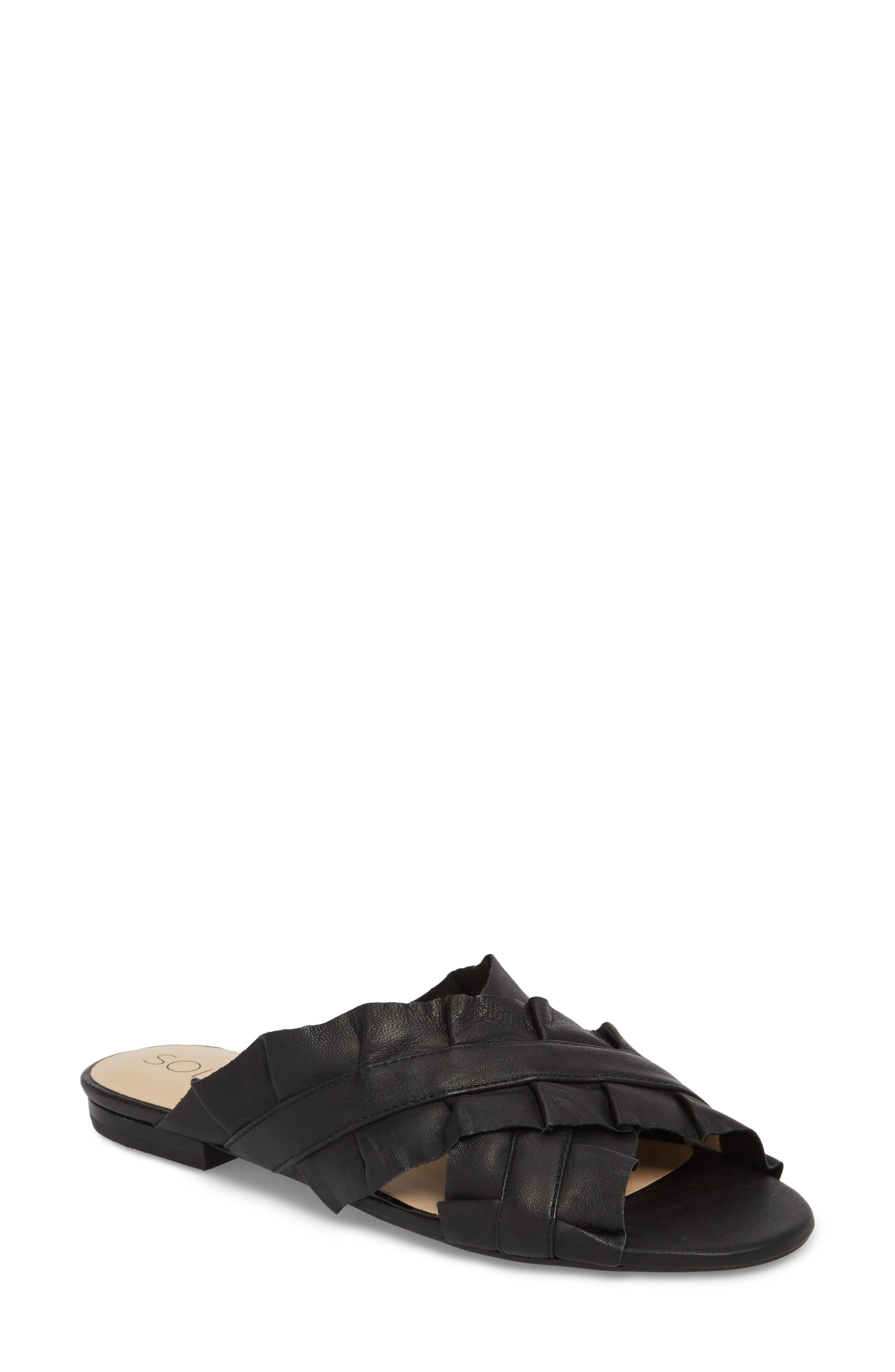 Sole Society Mandi Slide Sandal- Black