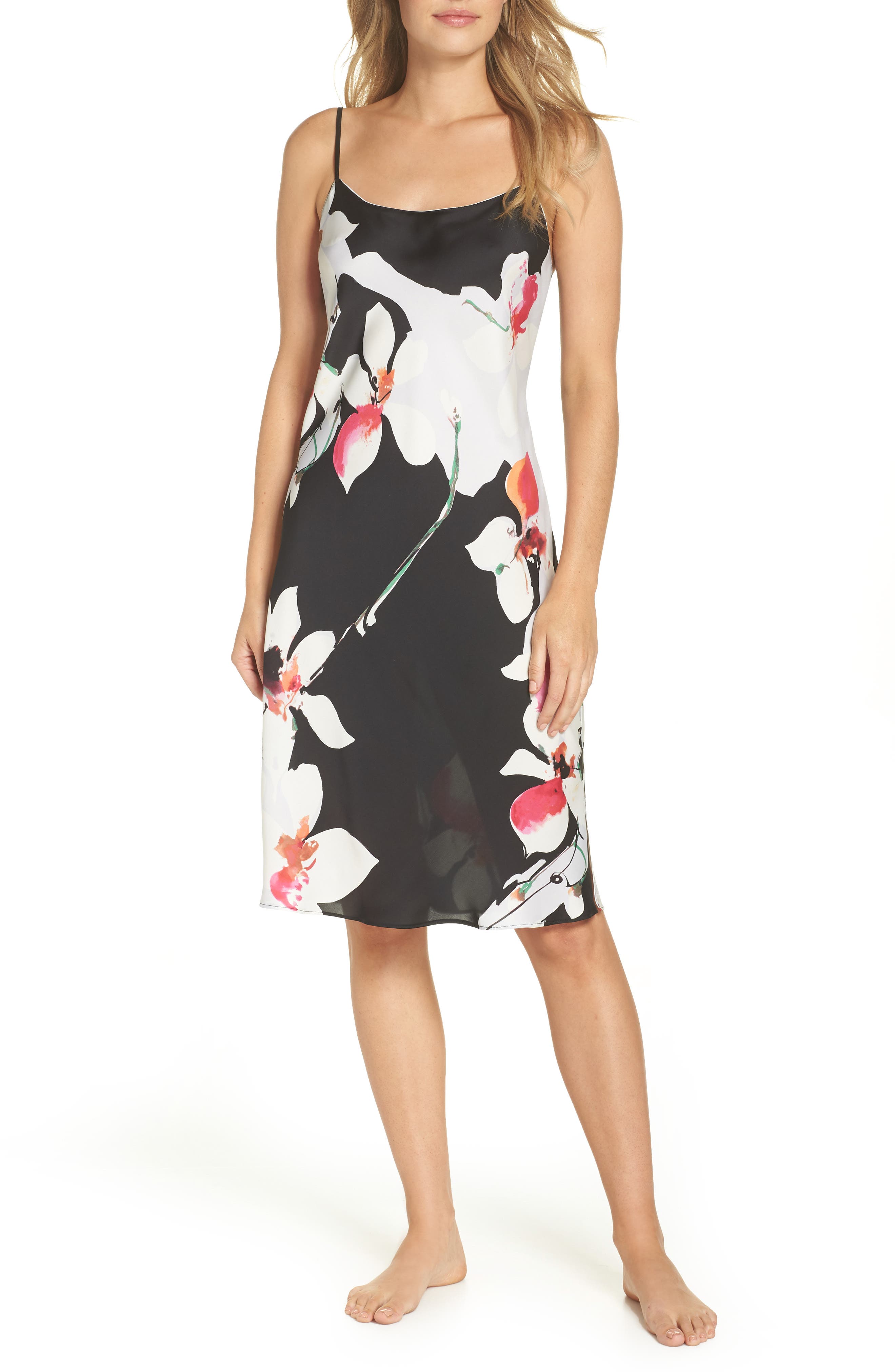 Natori Cattleya Nightgown, Black