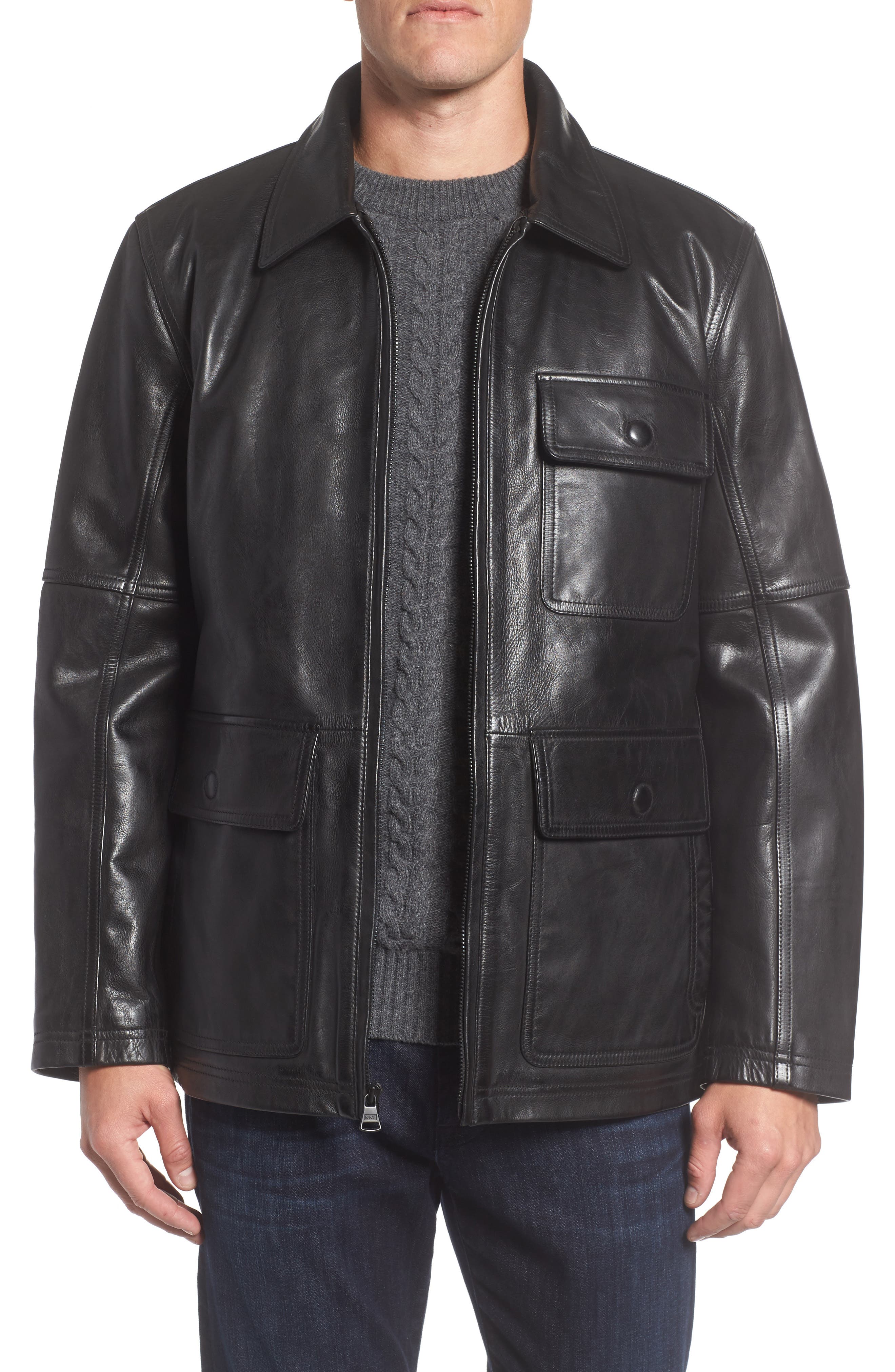 Marc New York Bakers Calfskin Leather Jacket Nordstrom