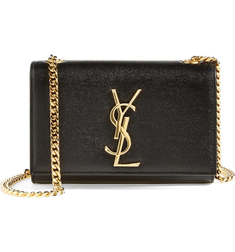Small Kate Chain Crossbody Bag, Main, color, NOIR/ GOLD HDWR