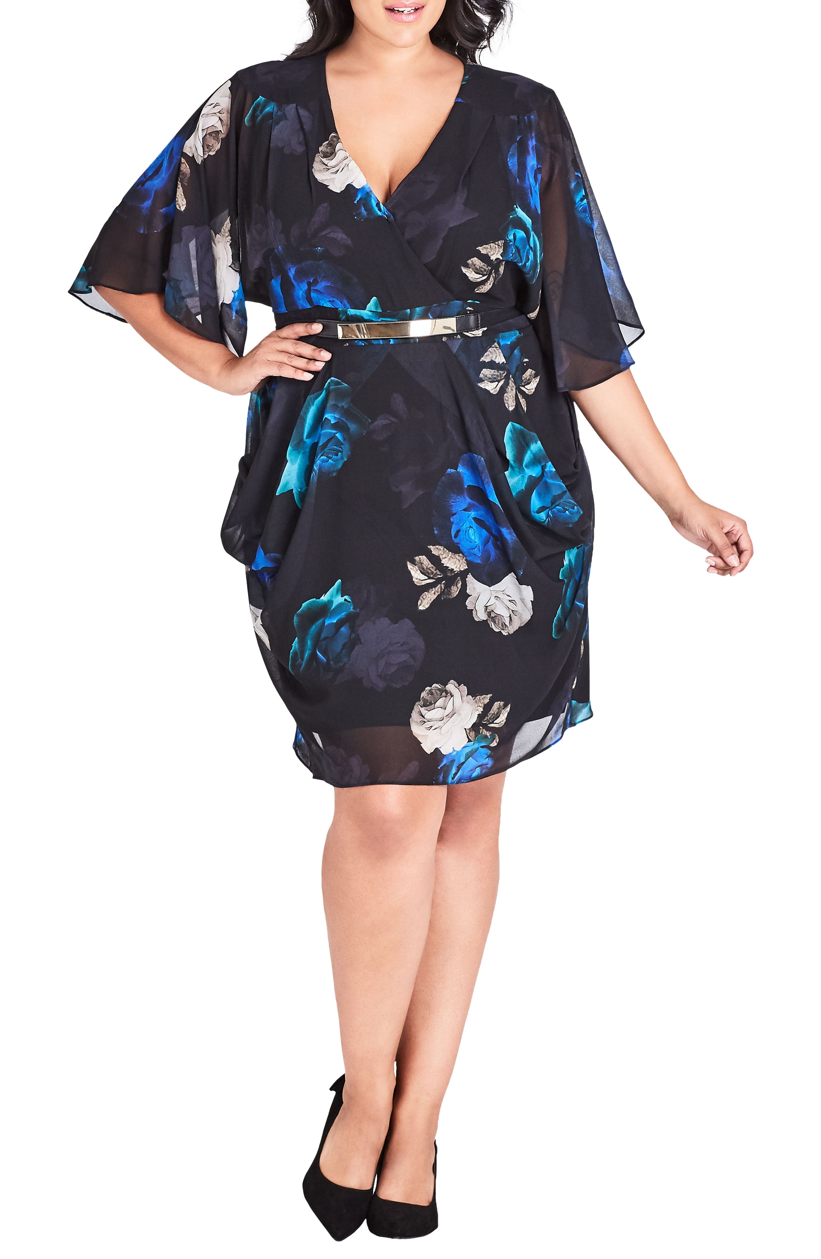 Plus Size City Chic Electric Rose Dress