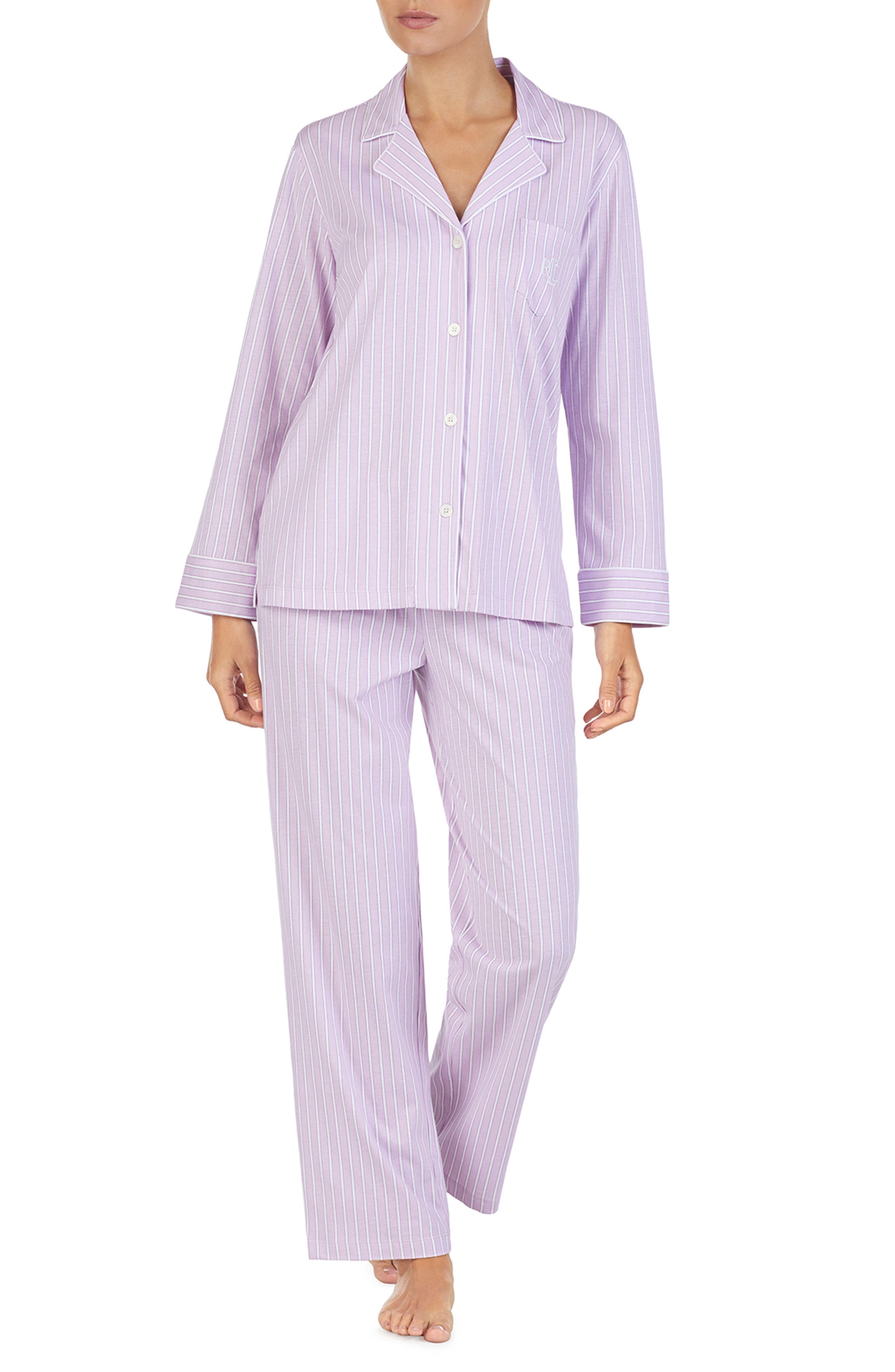 Lauren Ralph Lauren Stripe Pajamas, Purple