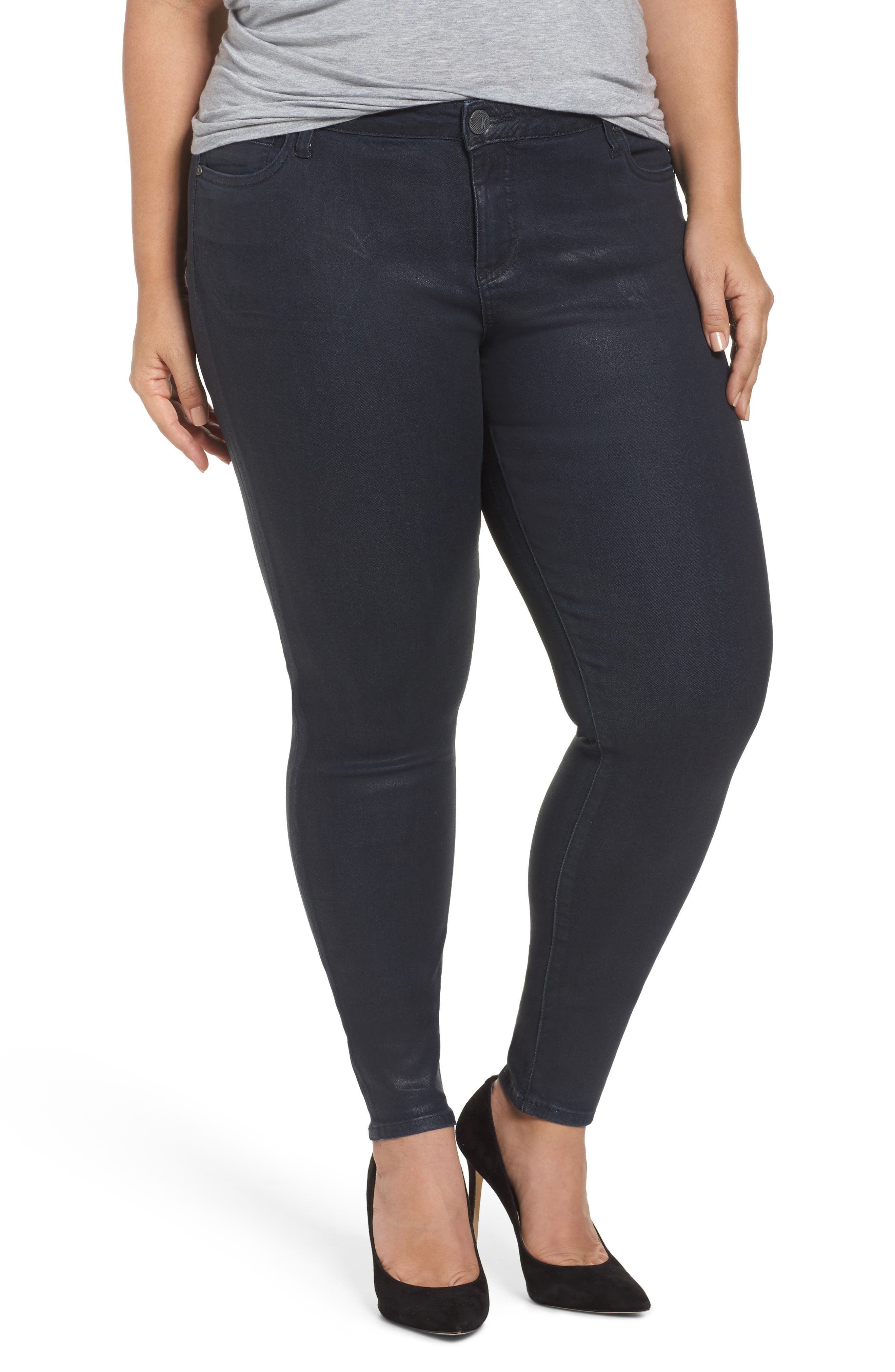 Plus Size Kut From The Kloth Mia Toothpick Jeans, Blue