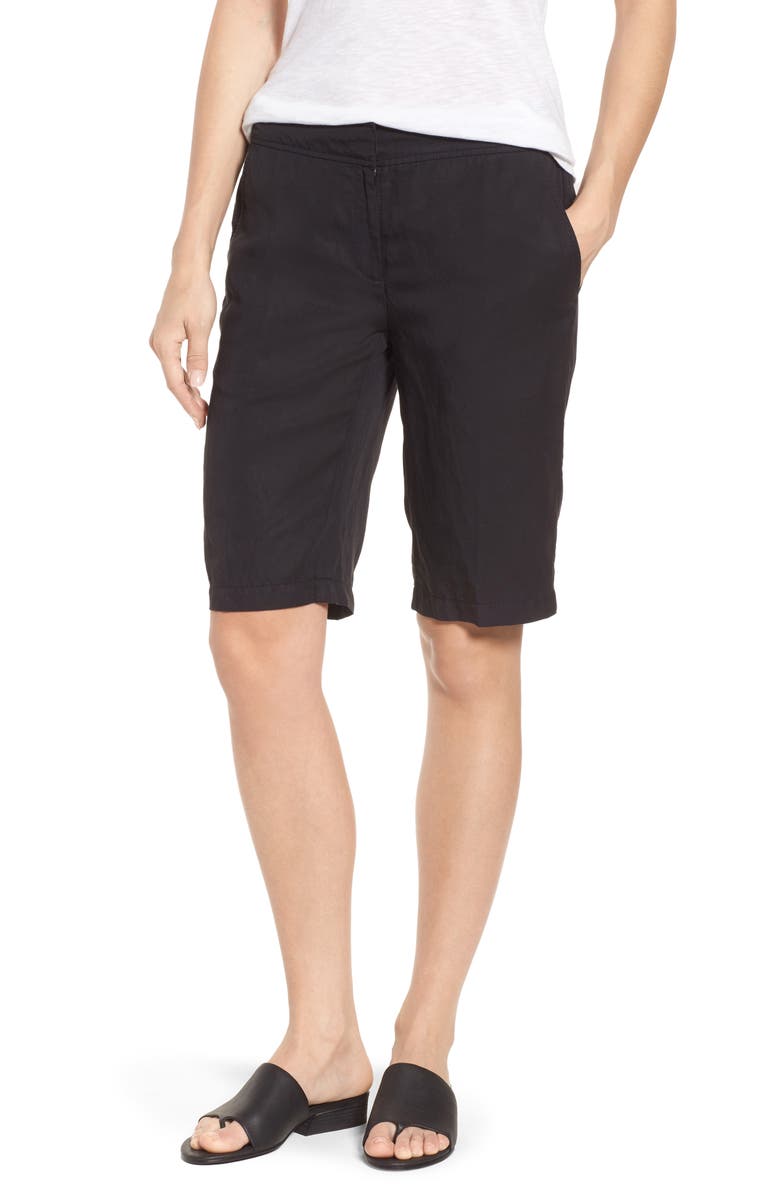 Eileen Fisher Tencel® Lyocell & Linen Walking Shorts | Nordstrom