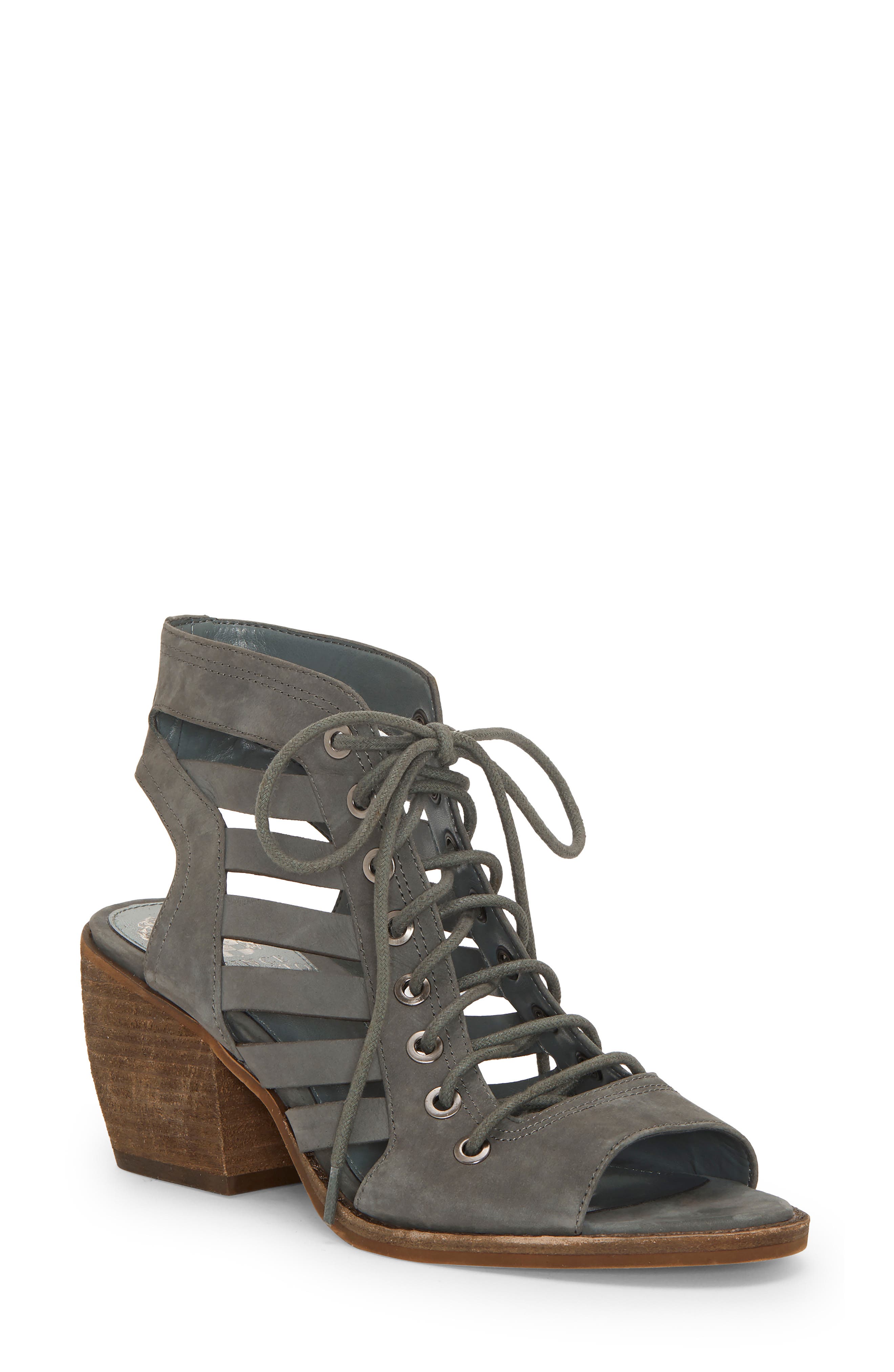 Vince Camuto Chesten Lace-Up Sandal, Grey