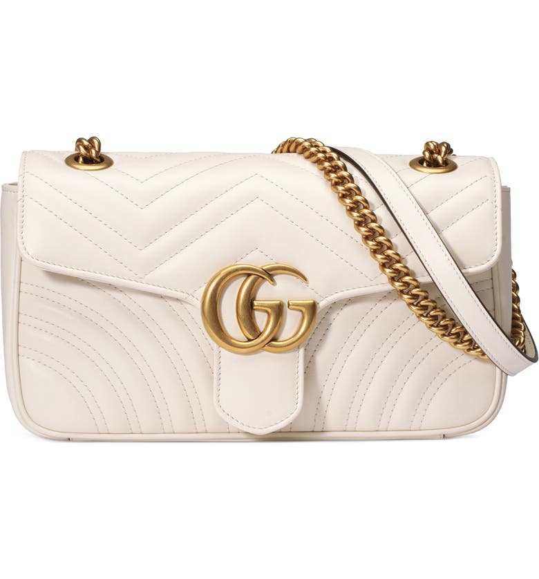 Gucci Small Gg Marmont 2.0 Matelasse Leather Shoulder Bag - White | ModeSens
