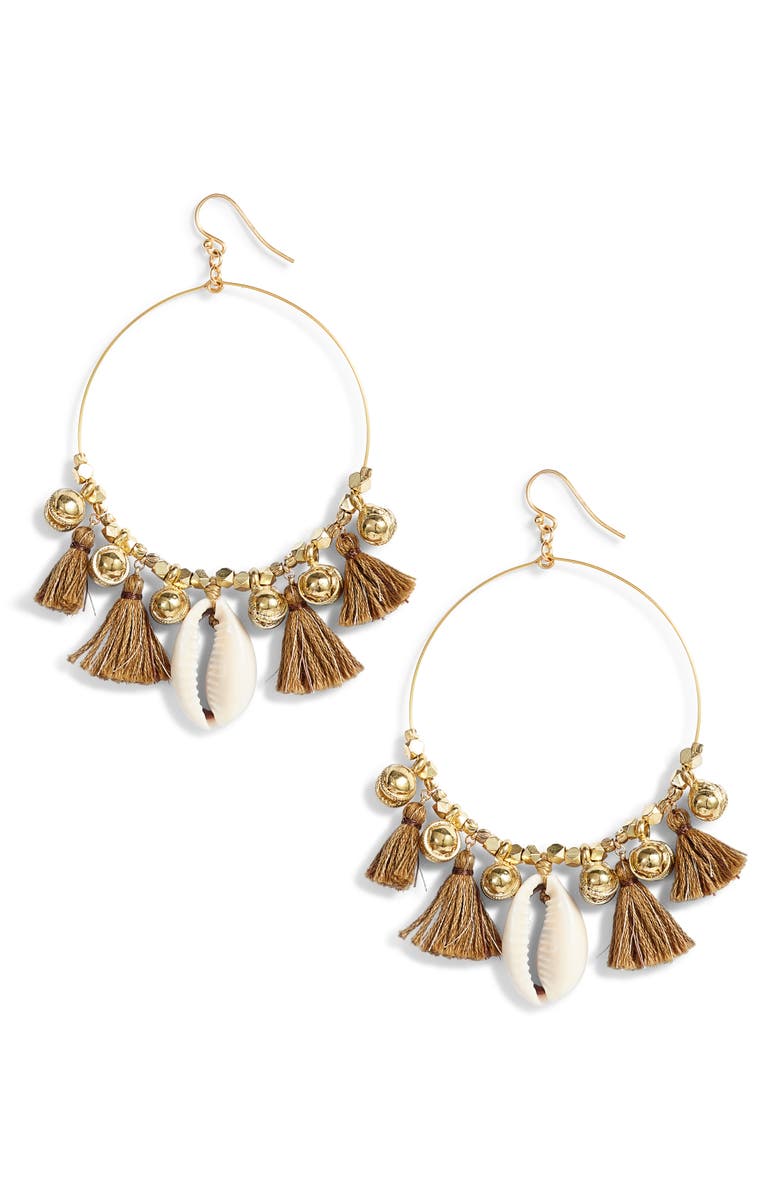Chan Luu Tel Cowry S Hoop Earrings In Deep Sage Modesens Chan Luu Tel Cowry S Hoop Earrings In Deep Sage