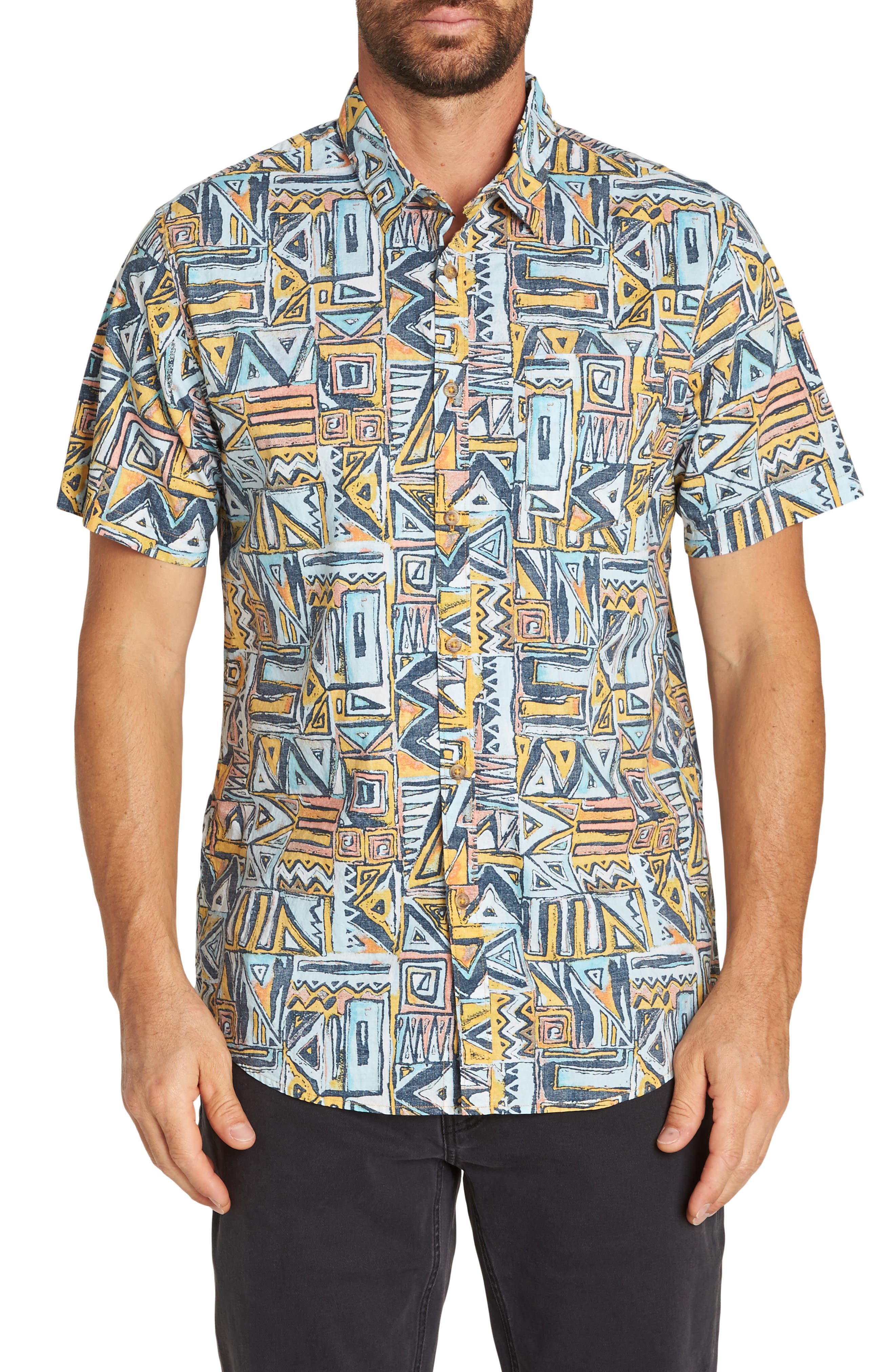 Billabong Sundays Floral Woven Shirt, Orange