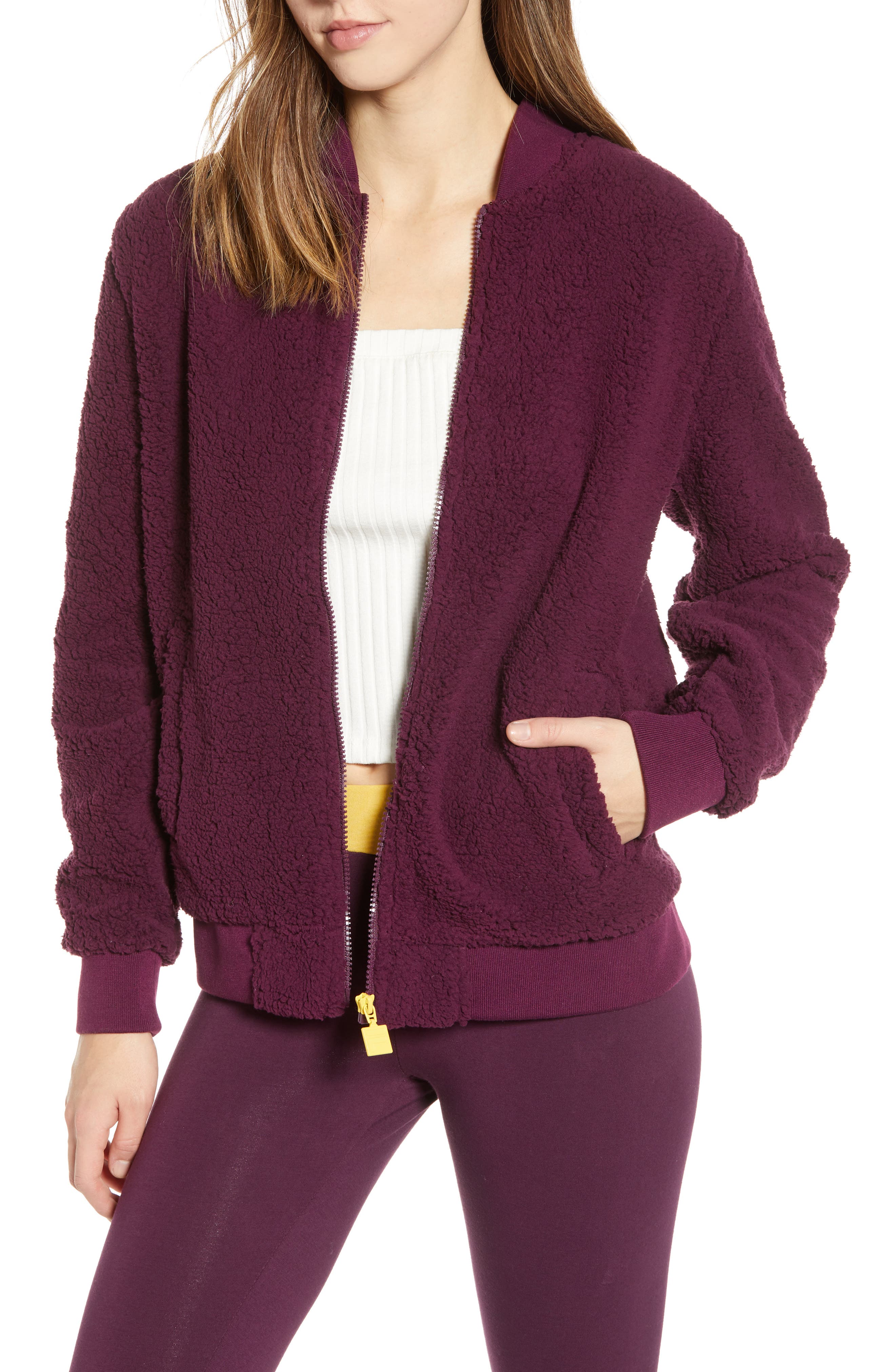 Fila Reagan Back Logo Fleece Jacket, Purple