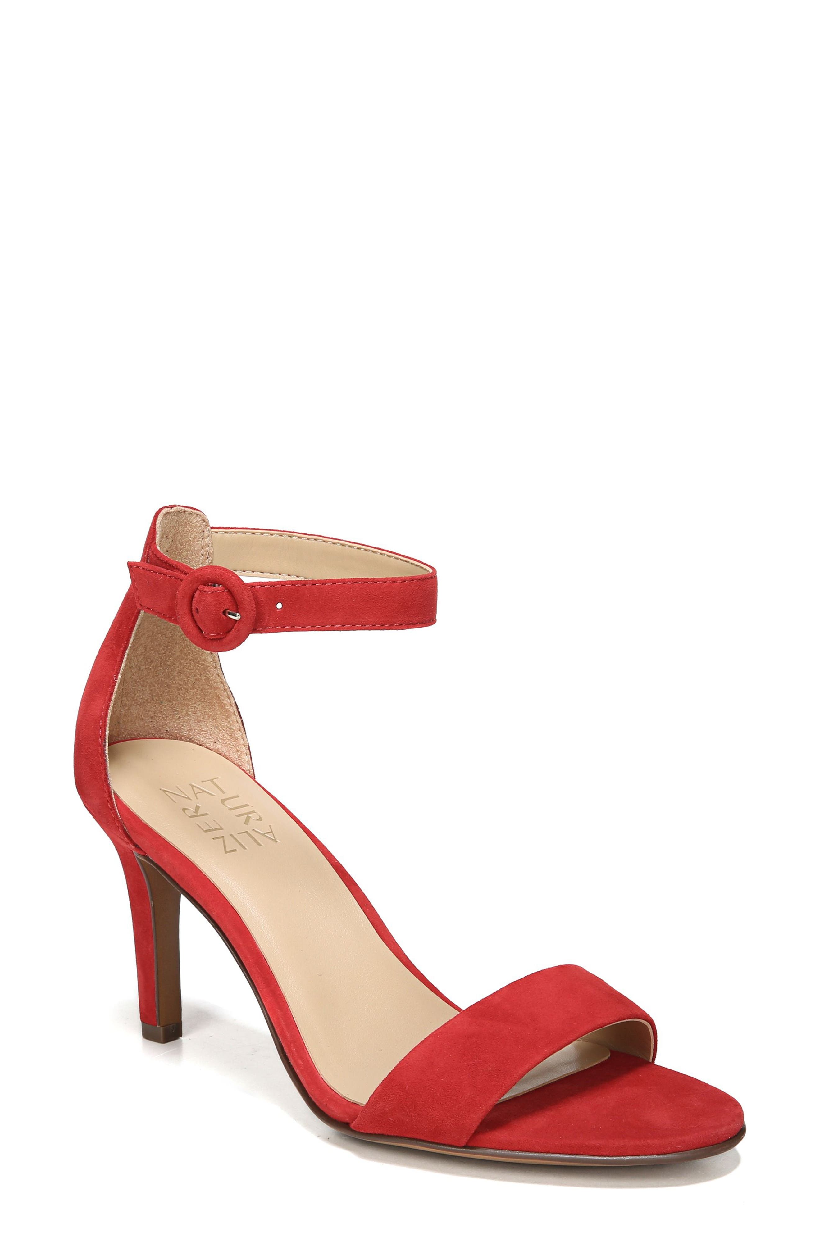 Naturalizer Kinsley Ankle Strap Sandal- Red
