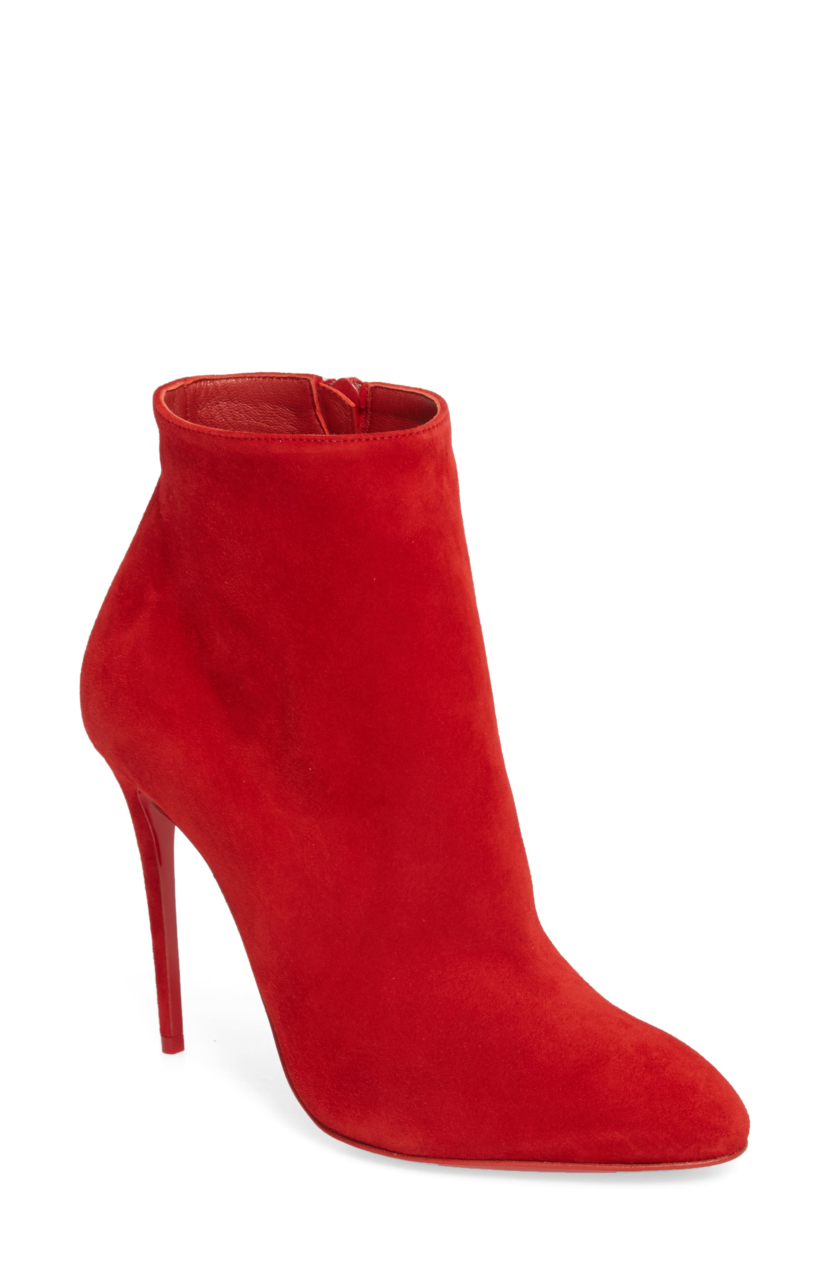 Christian Louboutin Eloise Almond Toe Bootie, Red