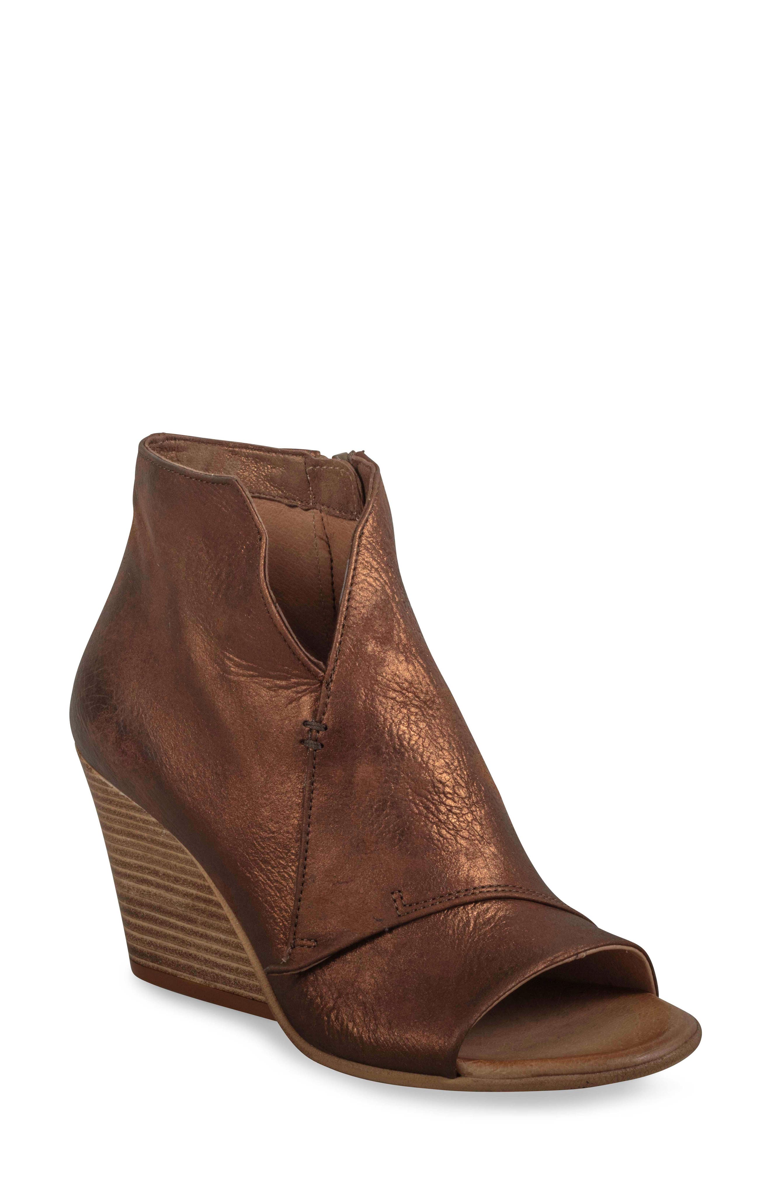 Miz Mooz Kimball Open Toe Bootie Brown