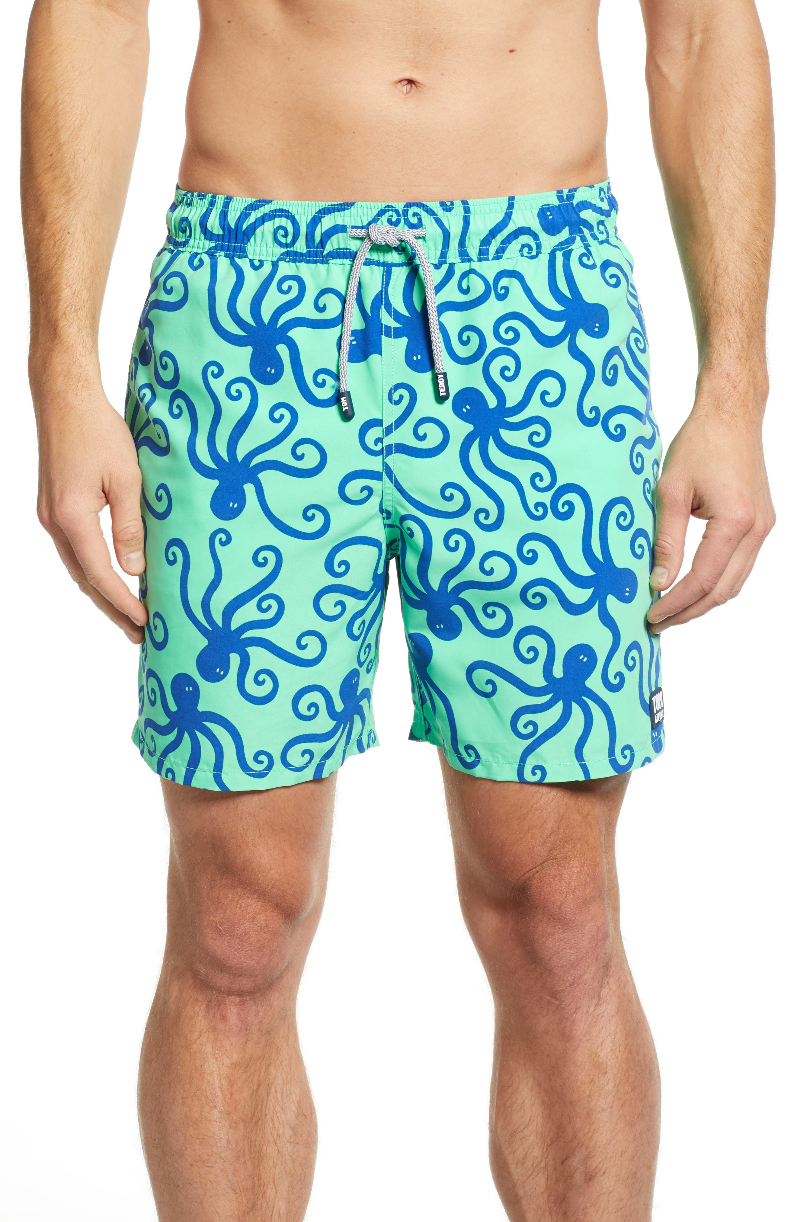 pattern swim trunks