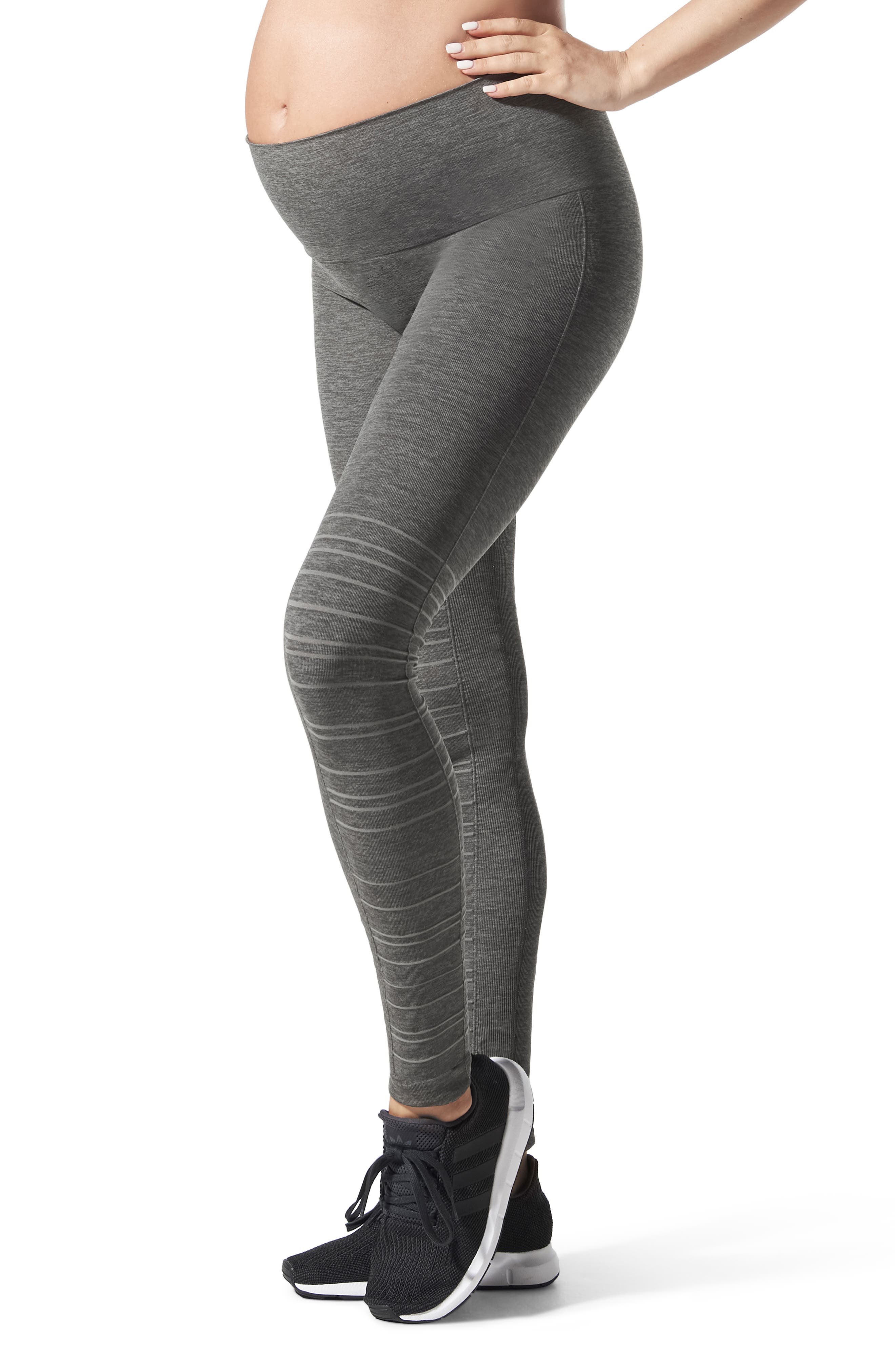 Blanqi Sportsupport Hipster Cuffed Support Maternity/postpartum Leggings, Grey
