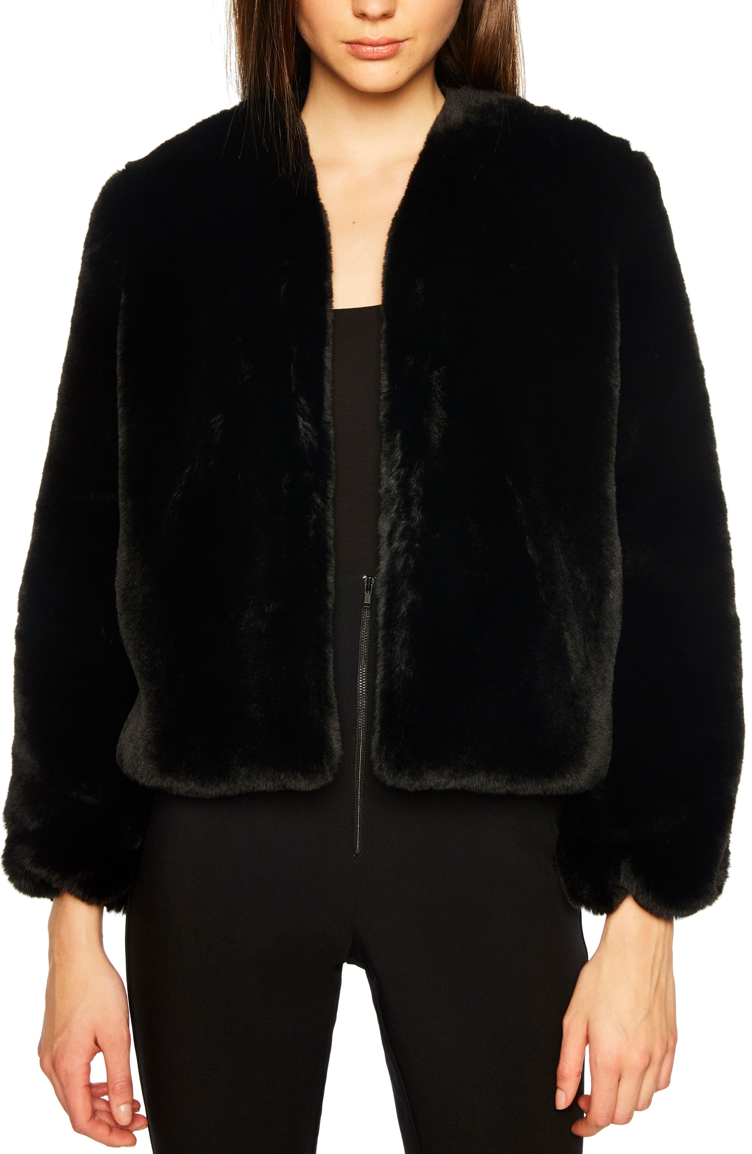 faux fur dressy jacket