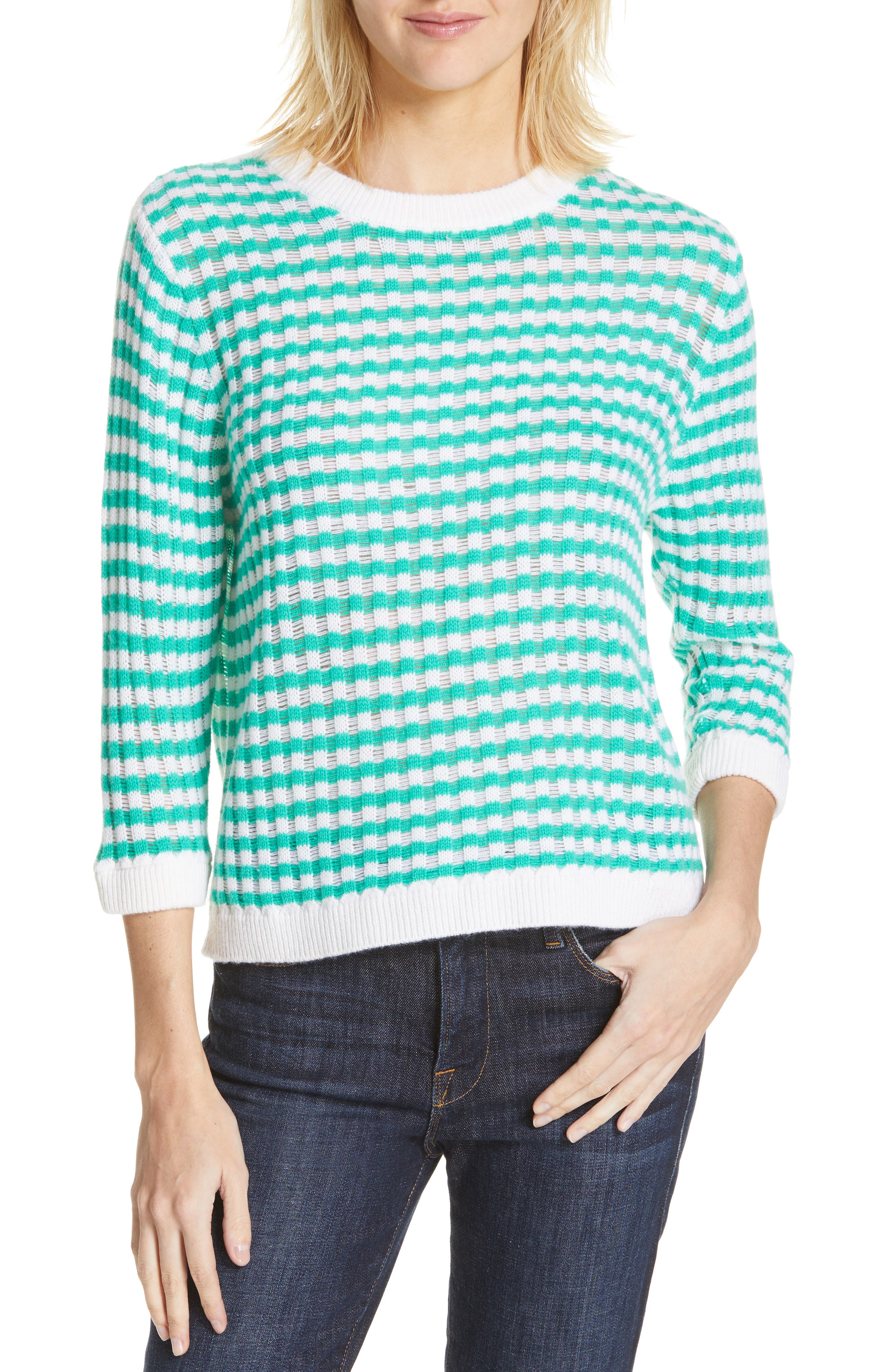 Allude Stripe Wool & Cashmere Sweater