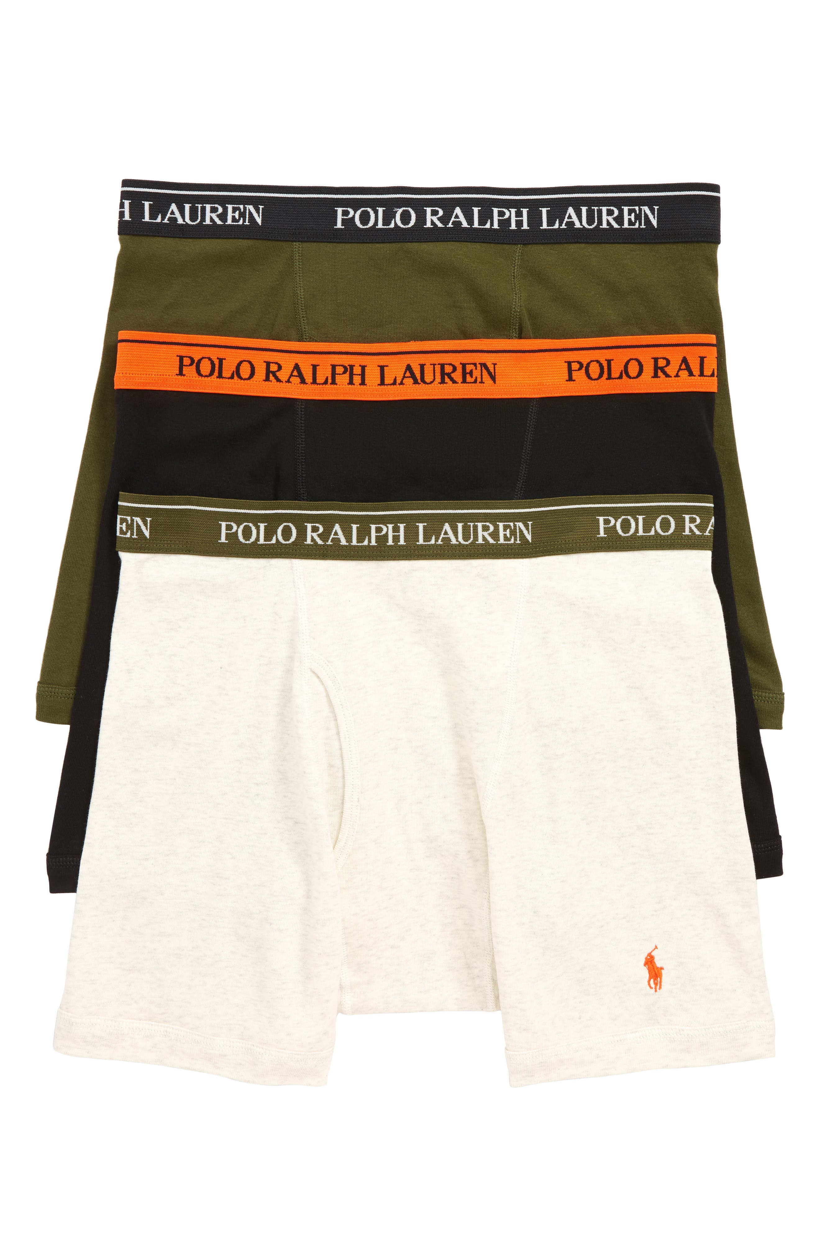 UPC 738994741325 product image for Men's Polo Ralph Lauren 3-Pack Classic Fit Cotton Boxer Briefs, Size Large - Bla | upcitemdb.com