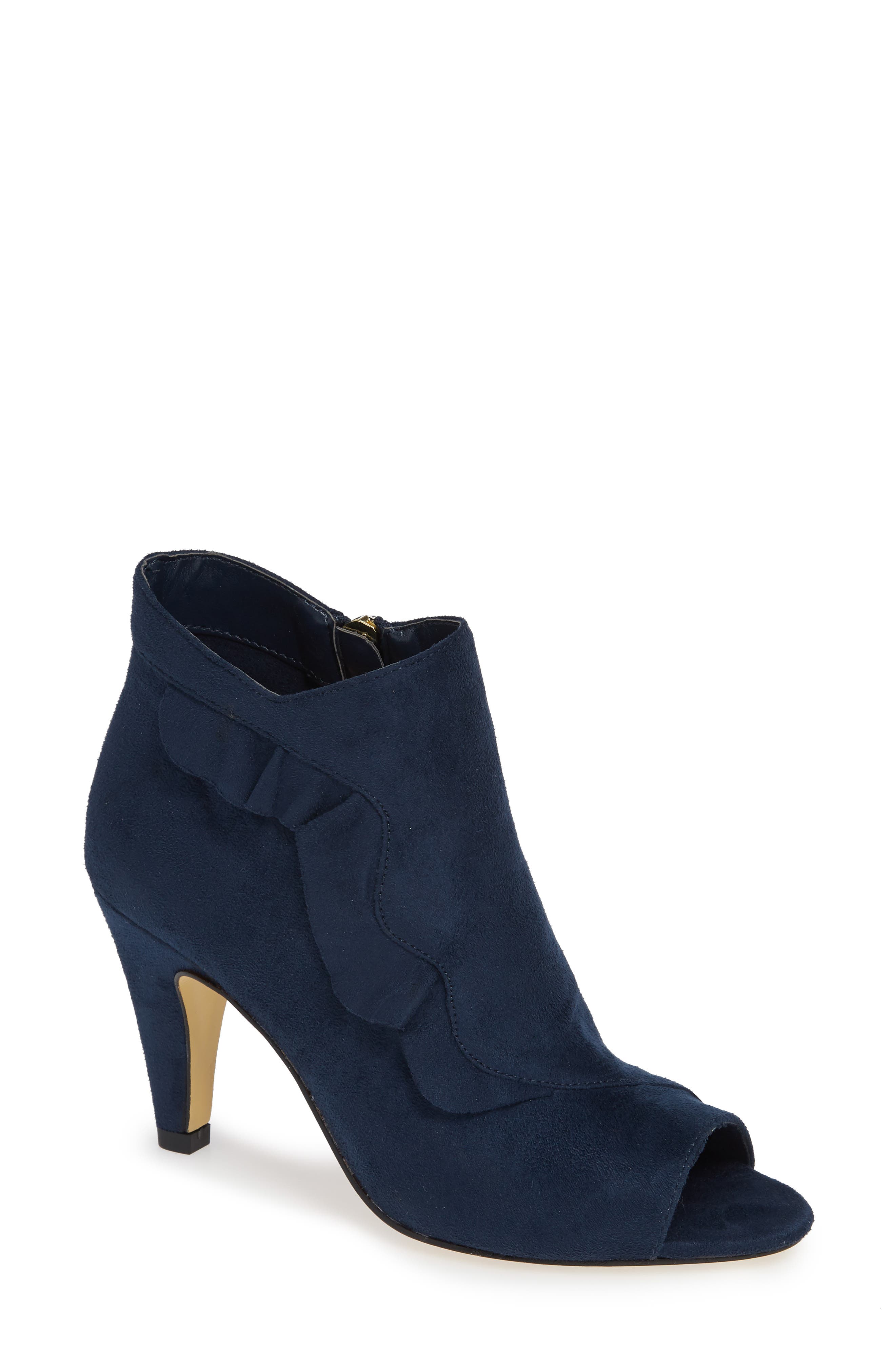 Bella Vita Nicolette Ruffle Dress Bootie WW - Blue