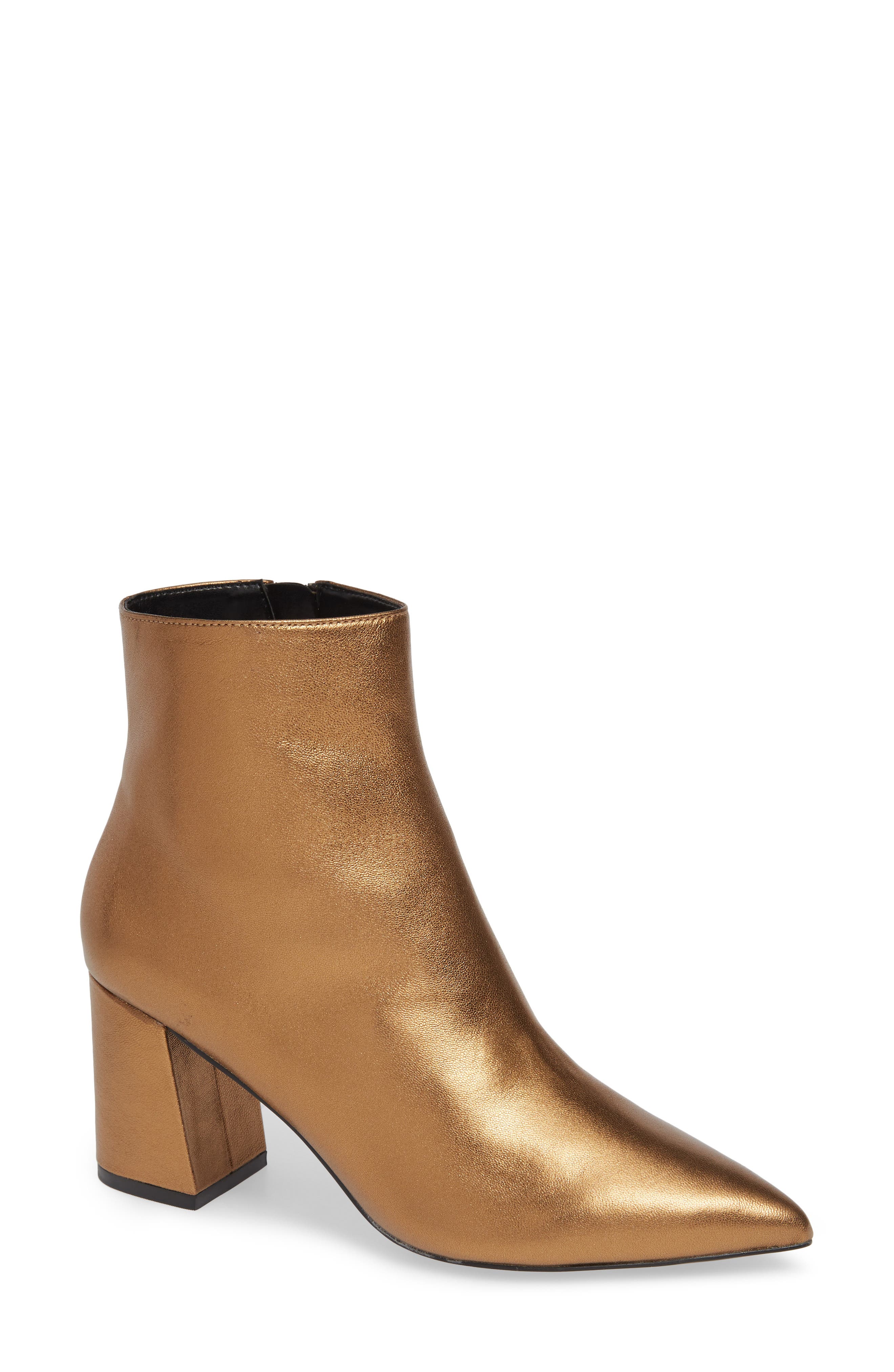 Black Suede Studio Karolina Bootie, Metallic