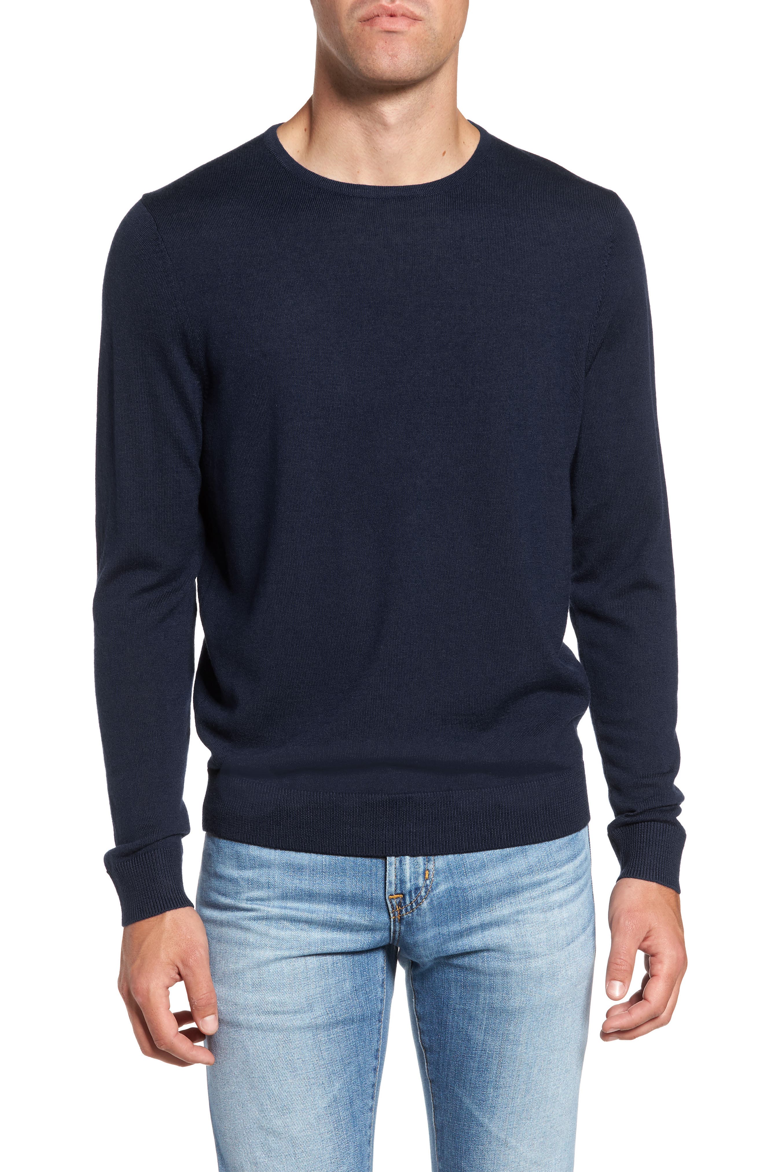 Big & Tall Nordstrom Shop Merino Wool Sweater, Blue