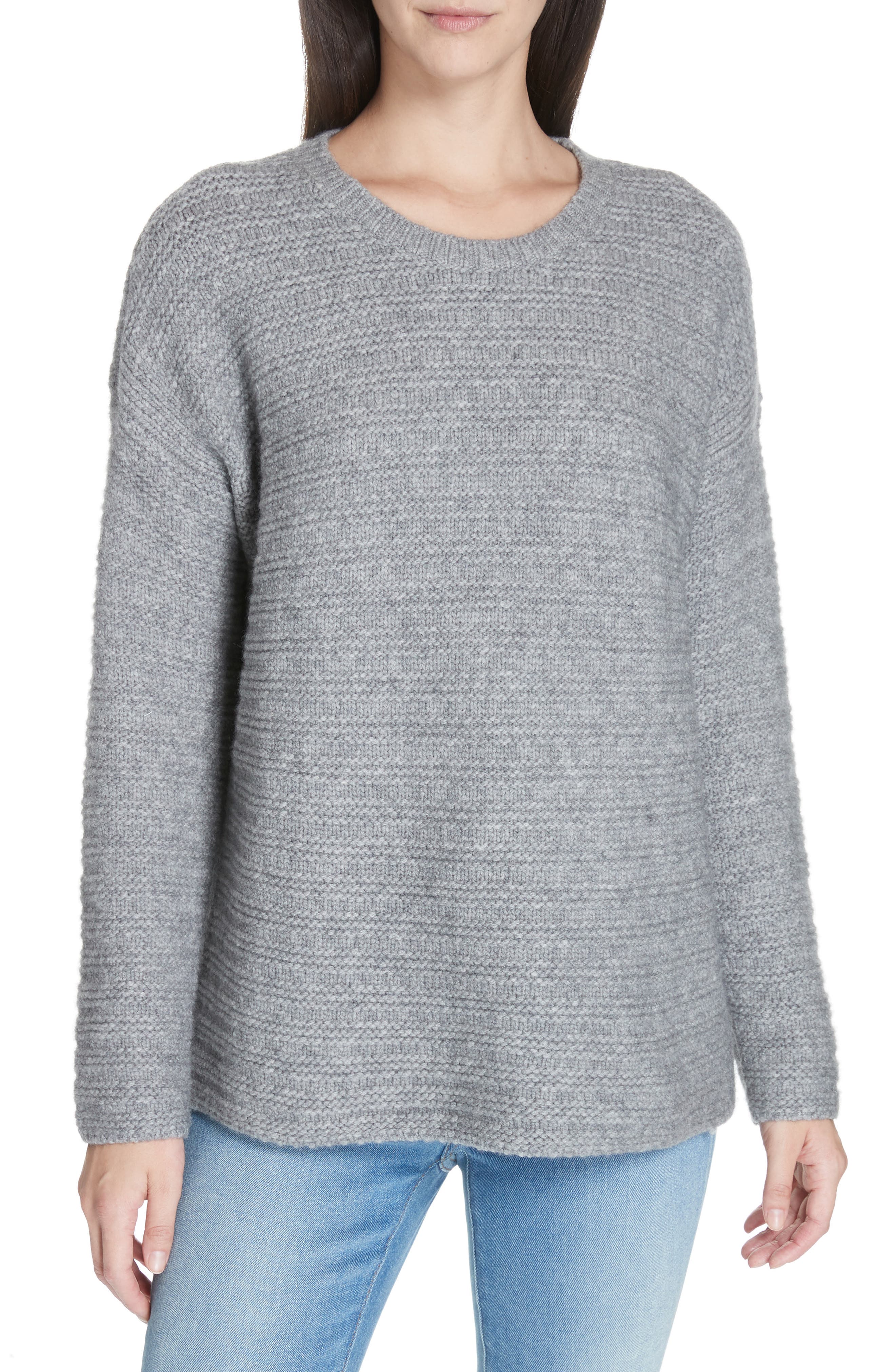 Eileen Fisher Wool Blend Pullover Sweater, Grey