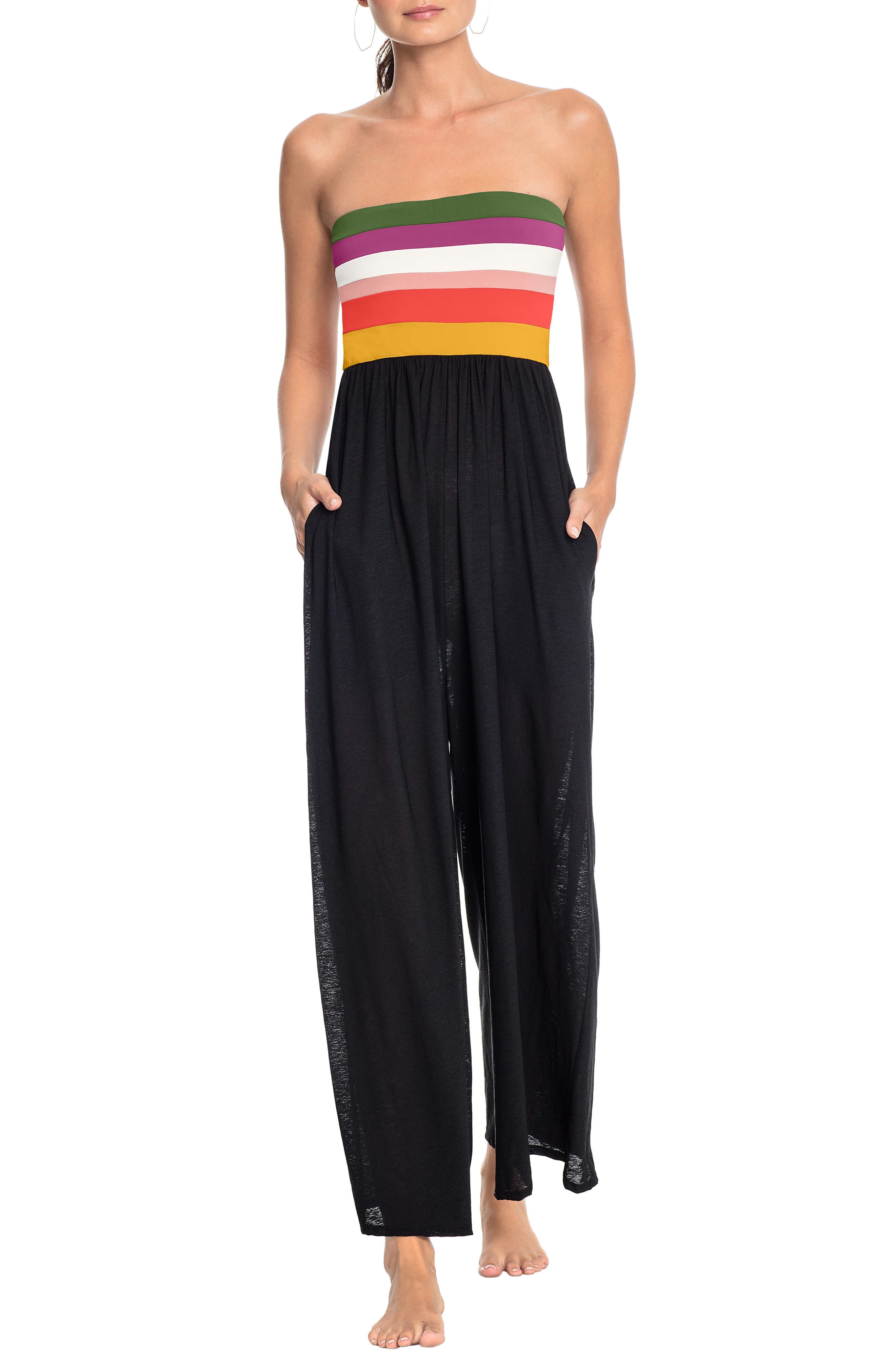 Robin Piccone Suzie Cover-Up Jumpsuit, Black