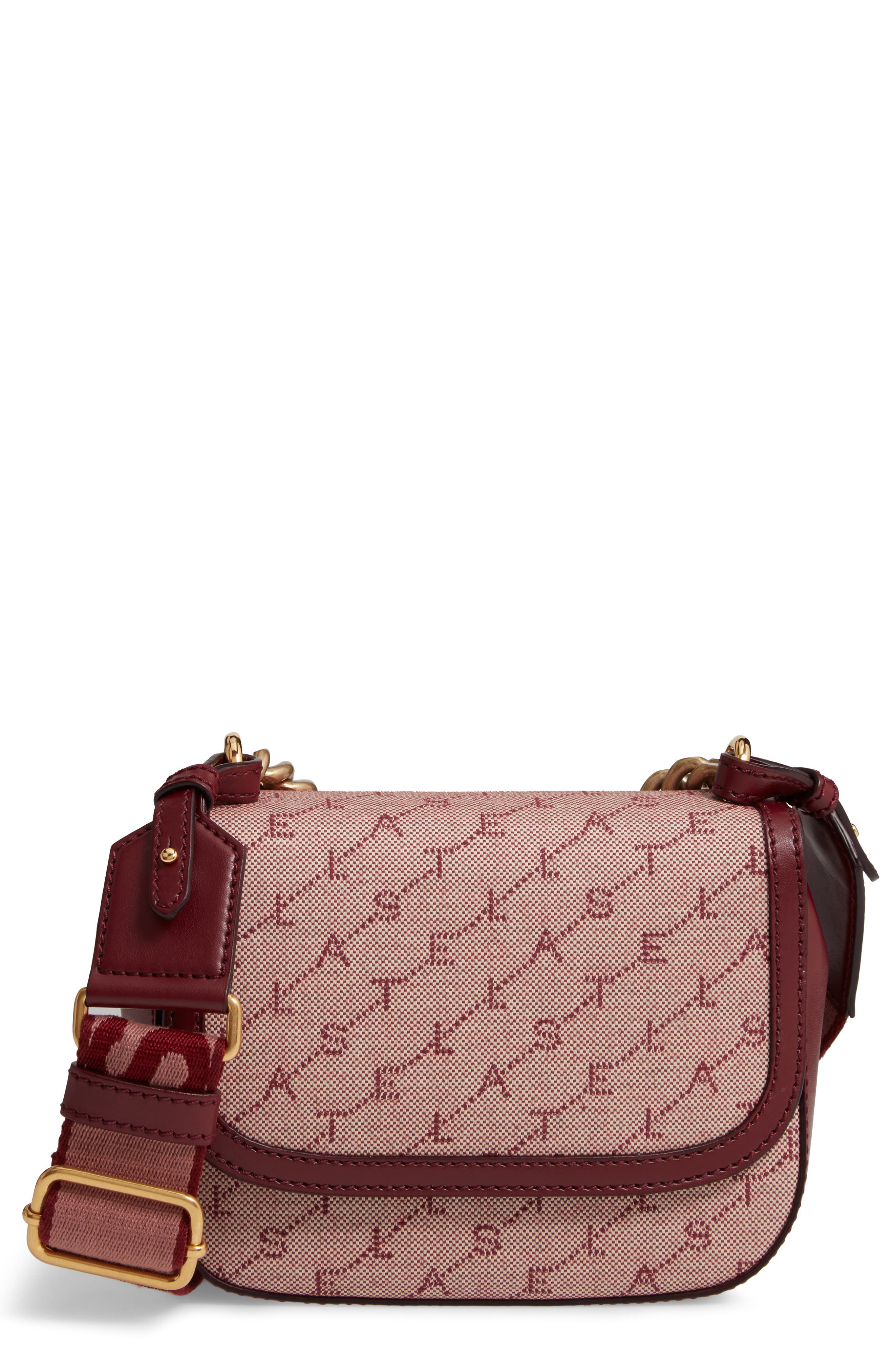 Stella Mccartney Monogram Canvas Chain Crossbody Bag - Pink