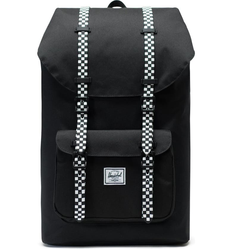 HERSCHEL SUPPLY CO. Little America Backpack, Main, color, BLACK/ CHECKERBOARD
