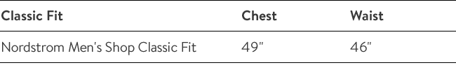 men s dress shirt measurements amp fit guide nordstrom classic fit size chart