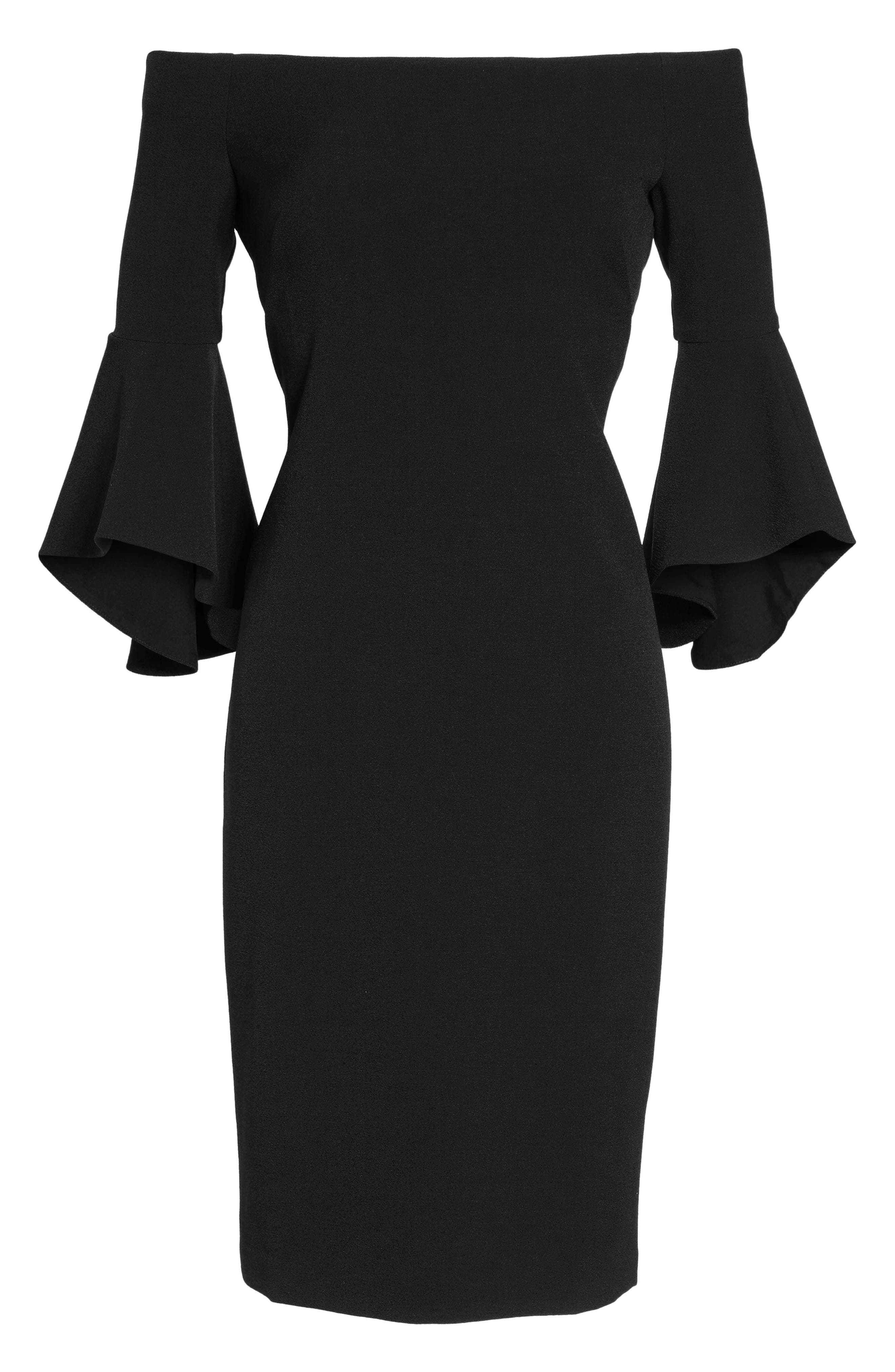 Petite Chelsea28 Off The Shoulder Cocktail Dress, Black