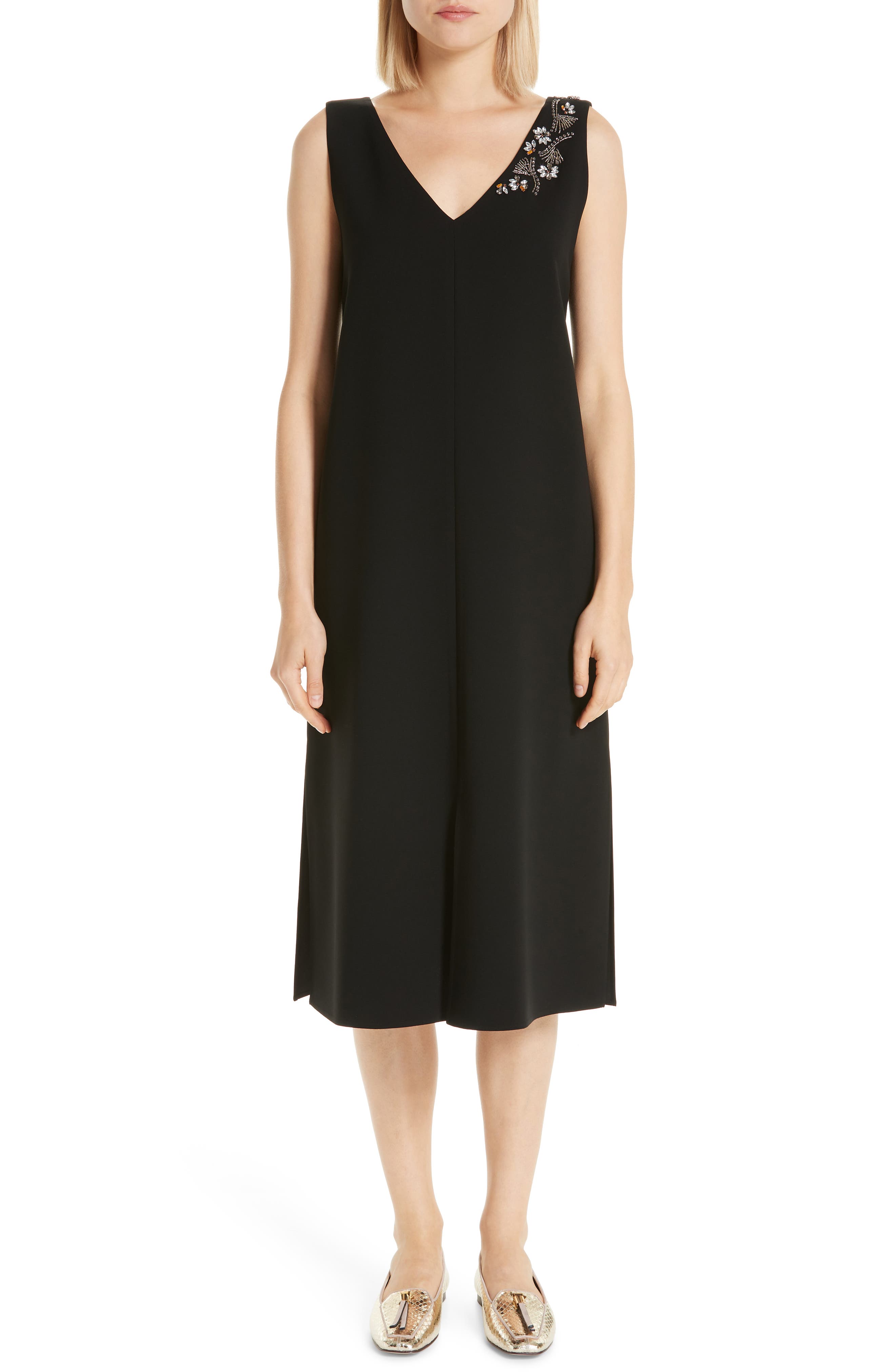 Lafayette 148 New York Dante Embellished Dress, Black