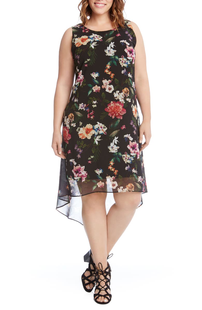 Kane Kane Floral High/Low Dress (Plus Size) | Nordstrom