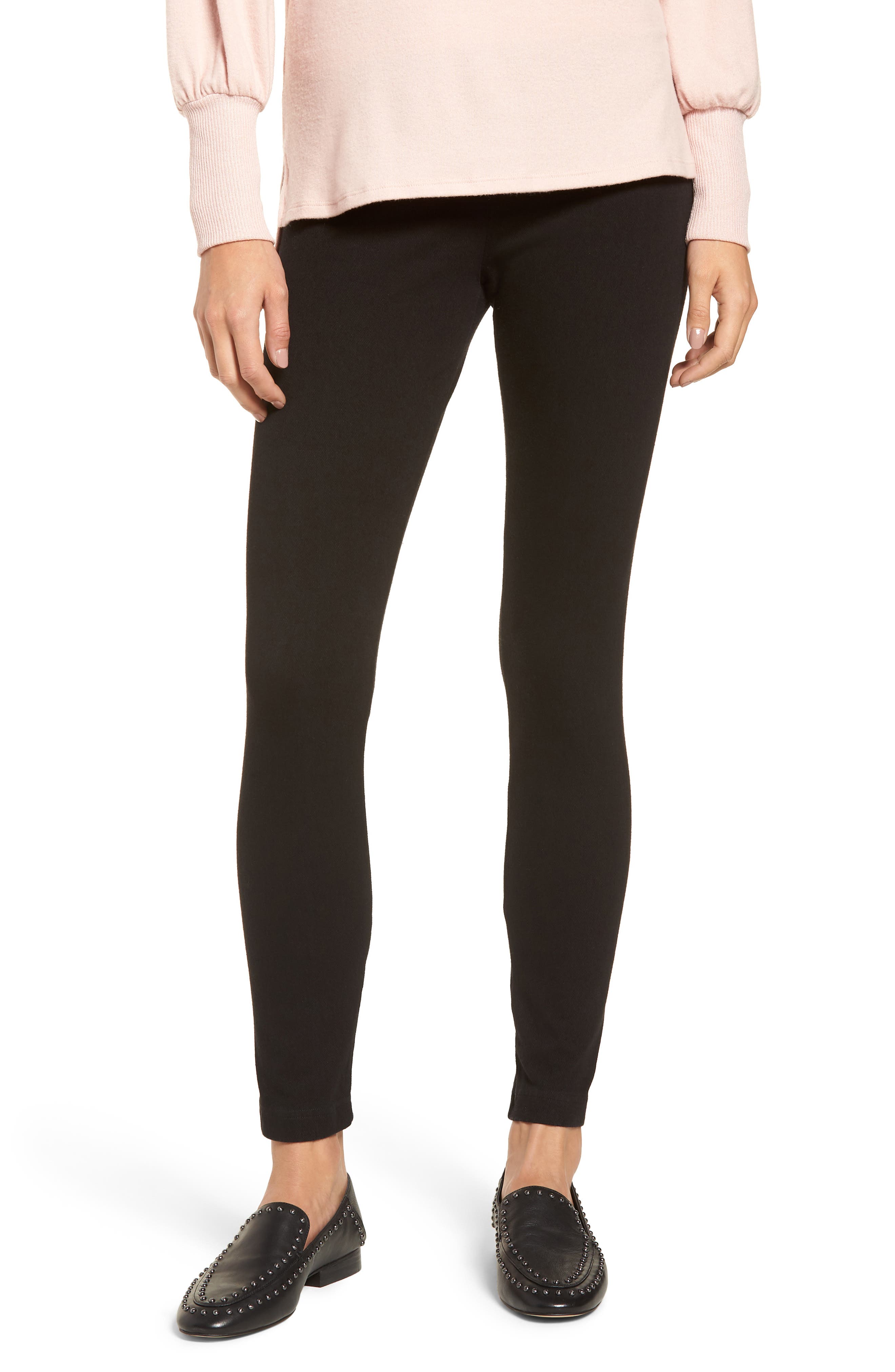 Lysse High Waist Denim Leggings, Black