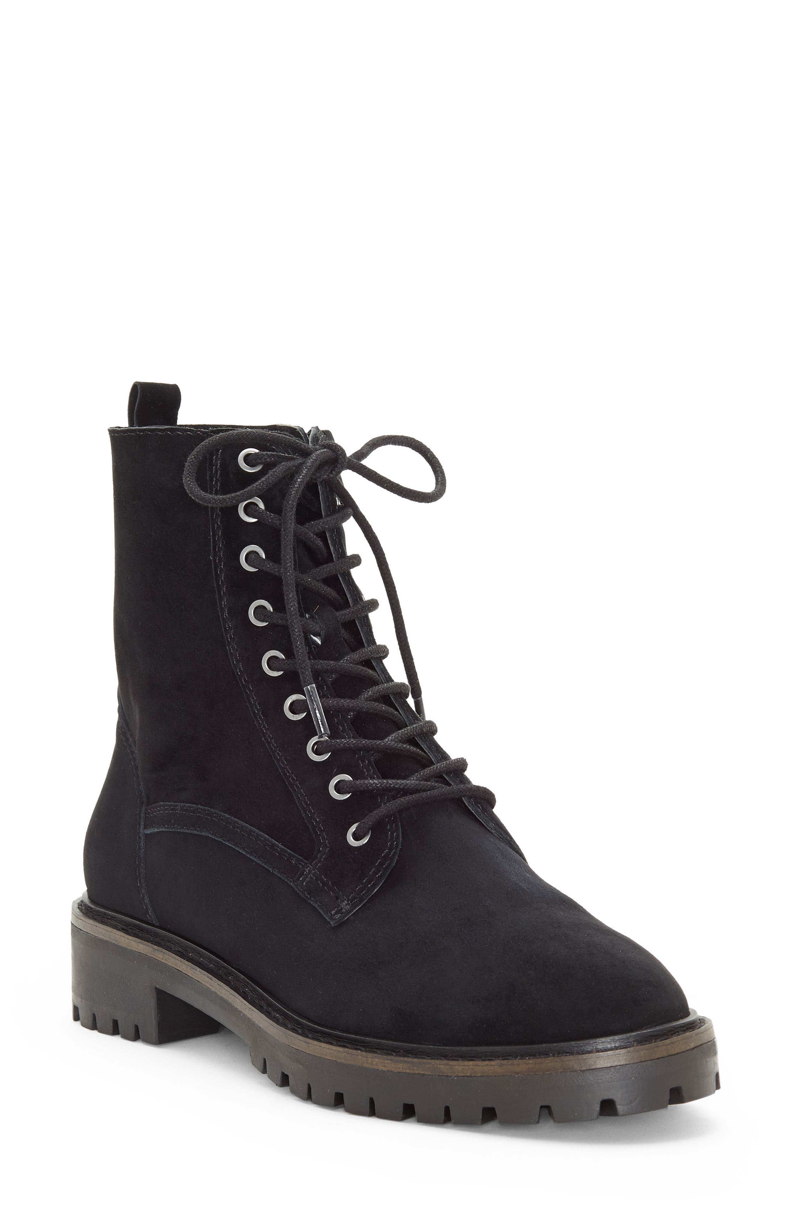 Lucky Brand Idara Lace-Up Bootie, Black
