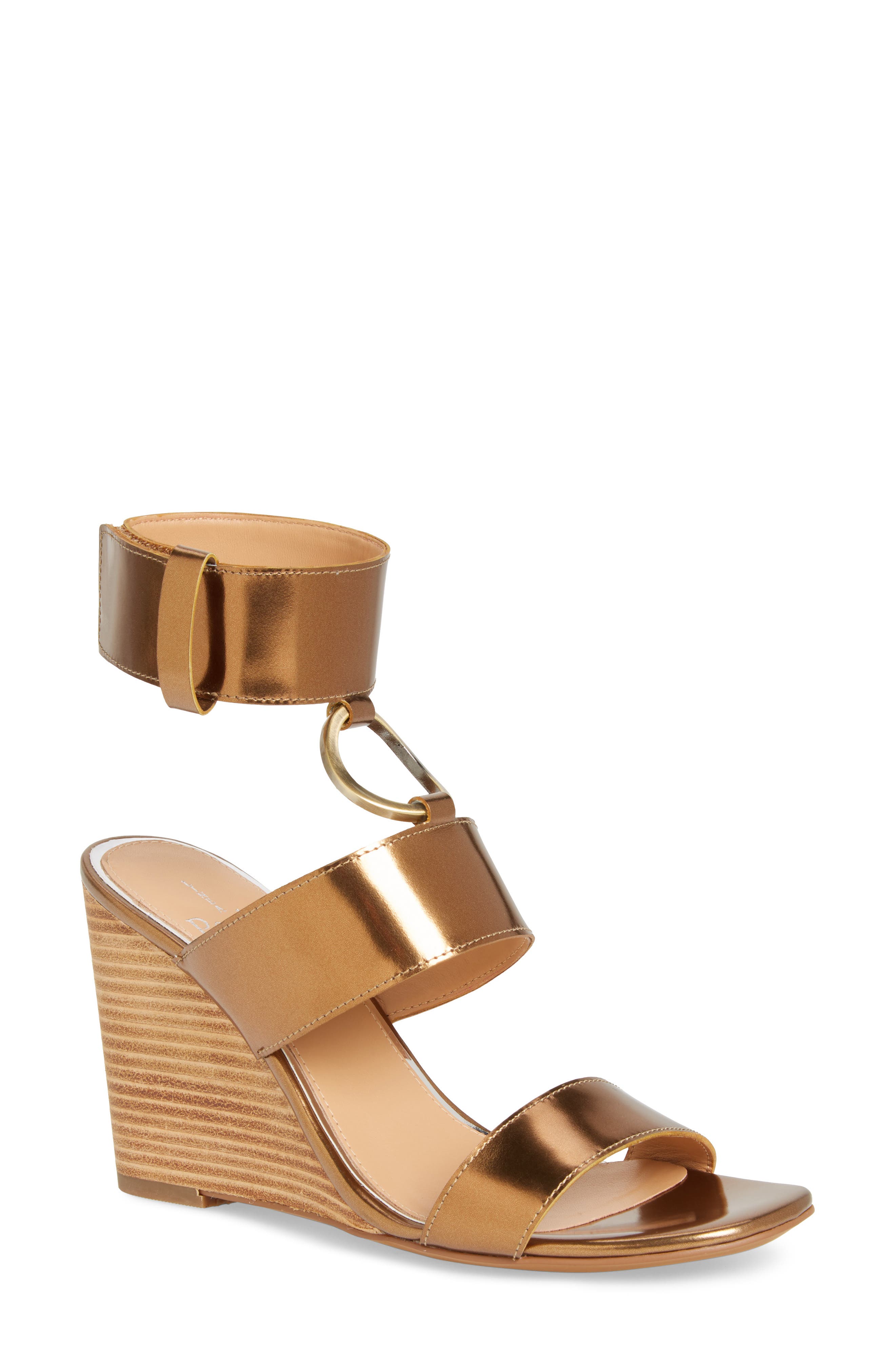 Linea Paolo Eva Wedge Sandal- Metallic