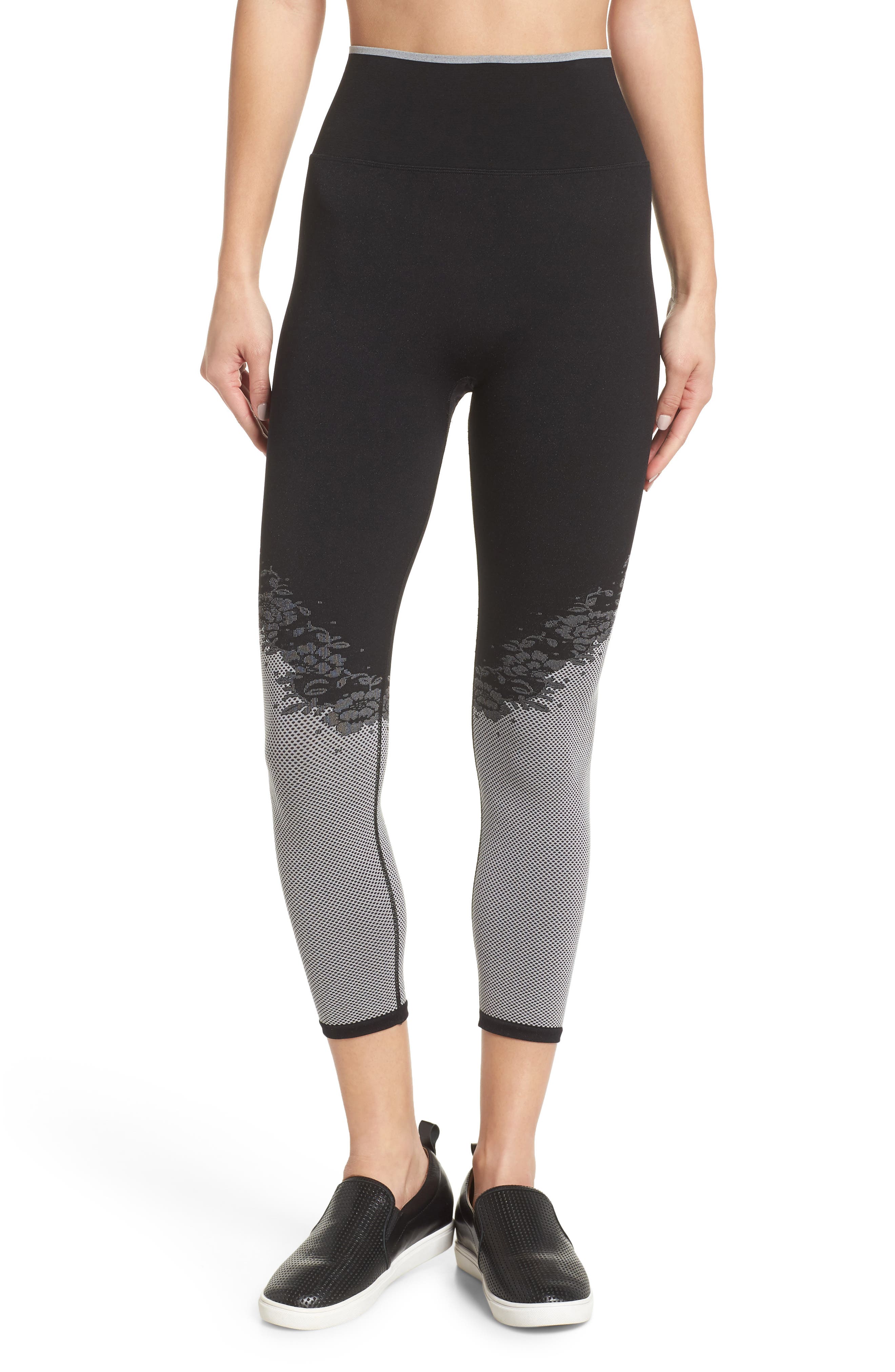 Kate Spade New York Floral Jacquard Leggings, Black