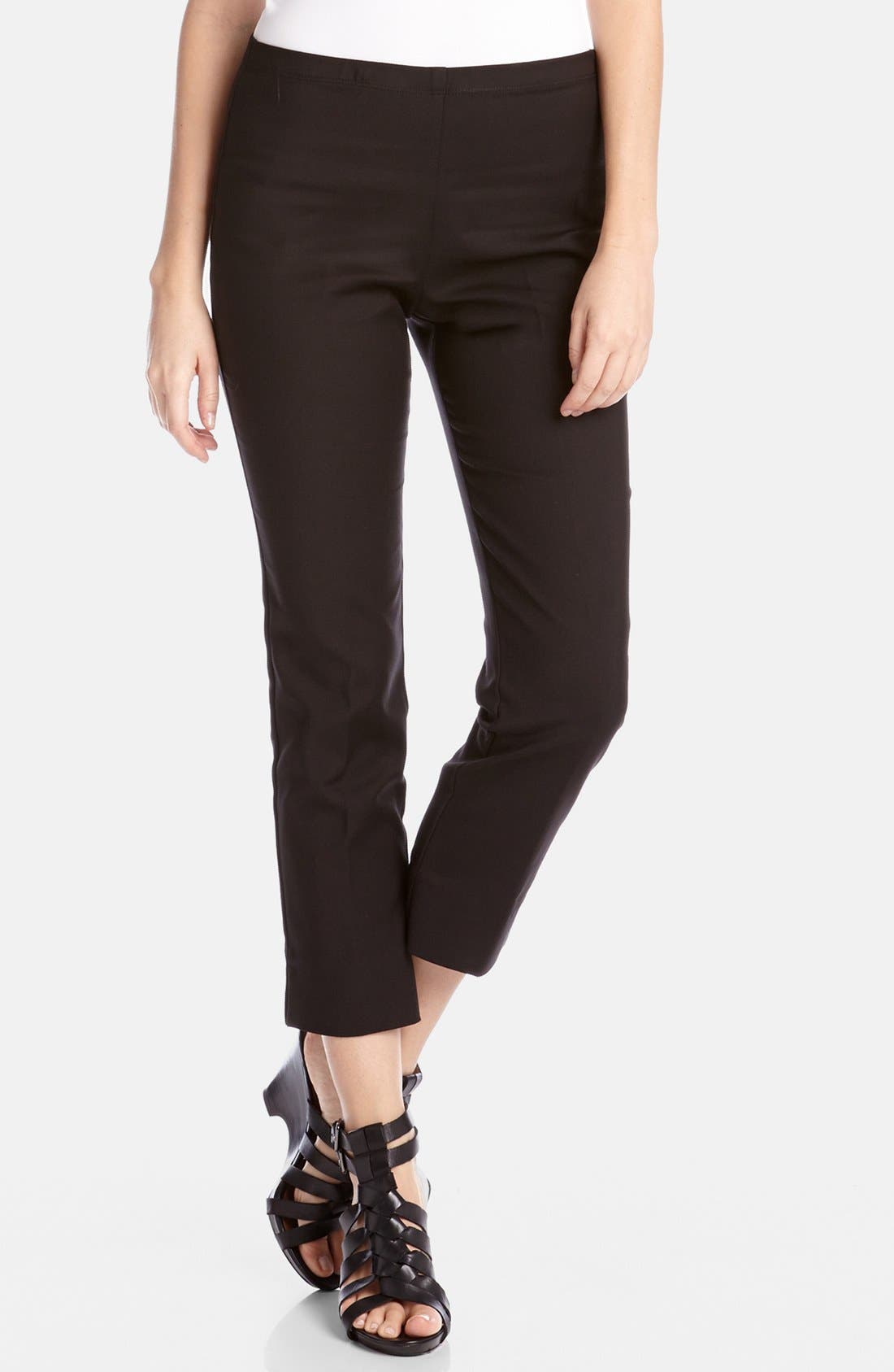 Karen Kane Stretch Woven Capri Pants, Black