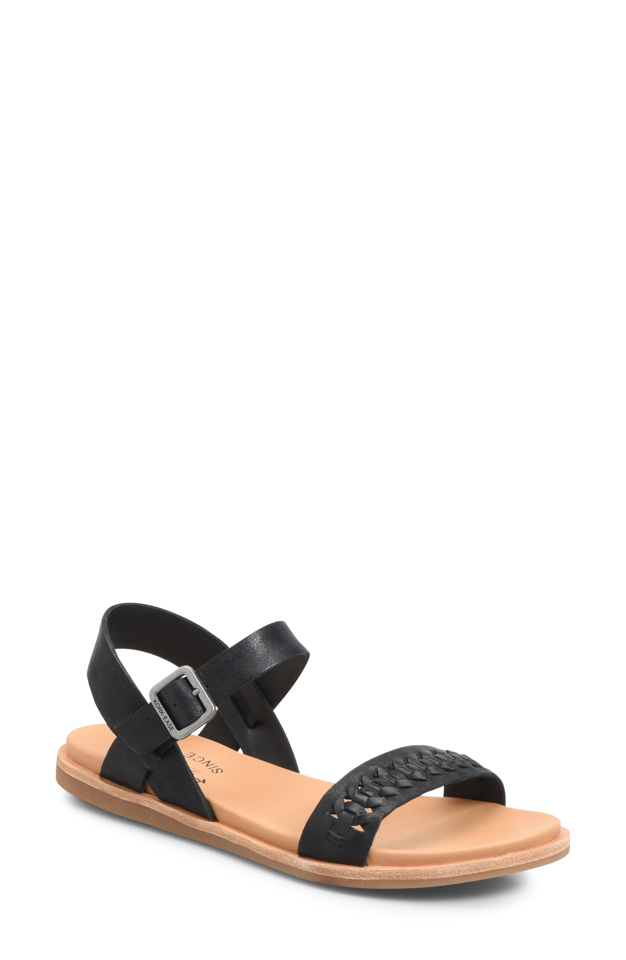 Kork-Ease Yucca Braid Sandal, Black