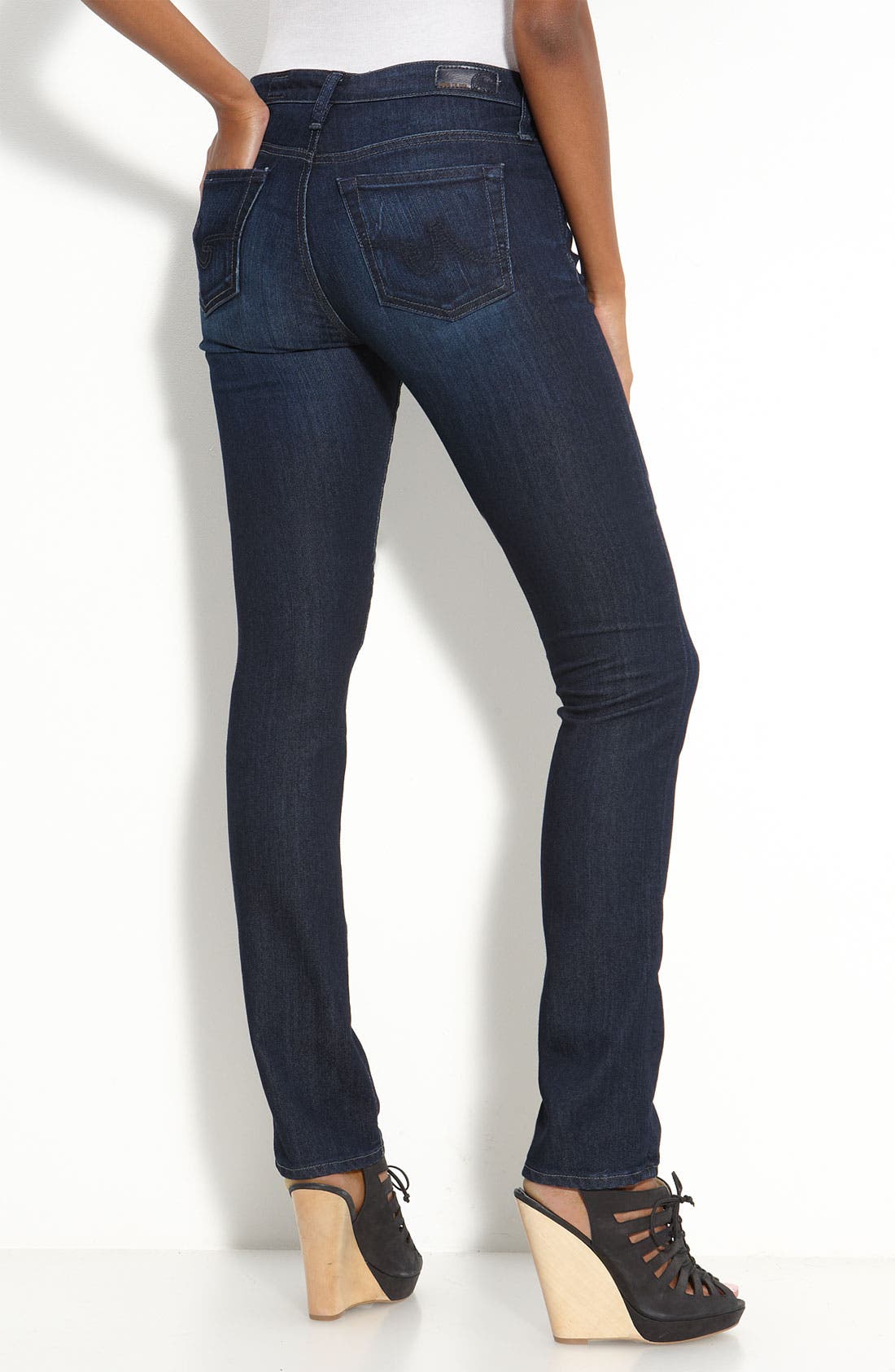 AG Jeans 'Premiere' Skinny Straight Leg Stretch Jeans (Tabith Wash