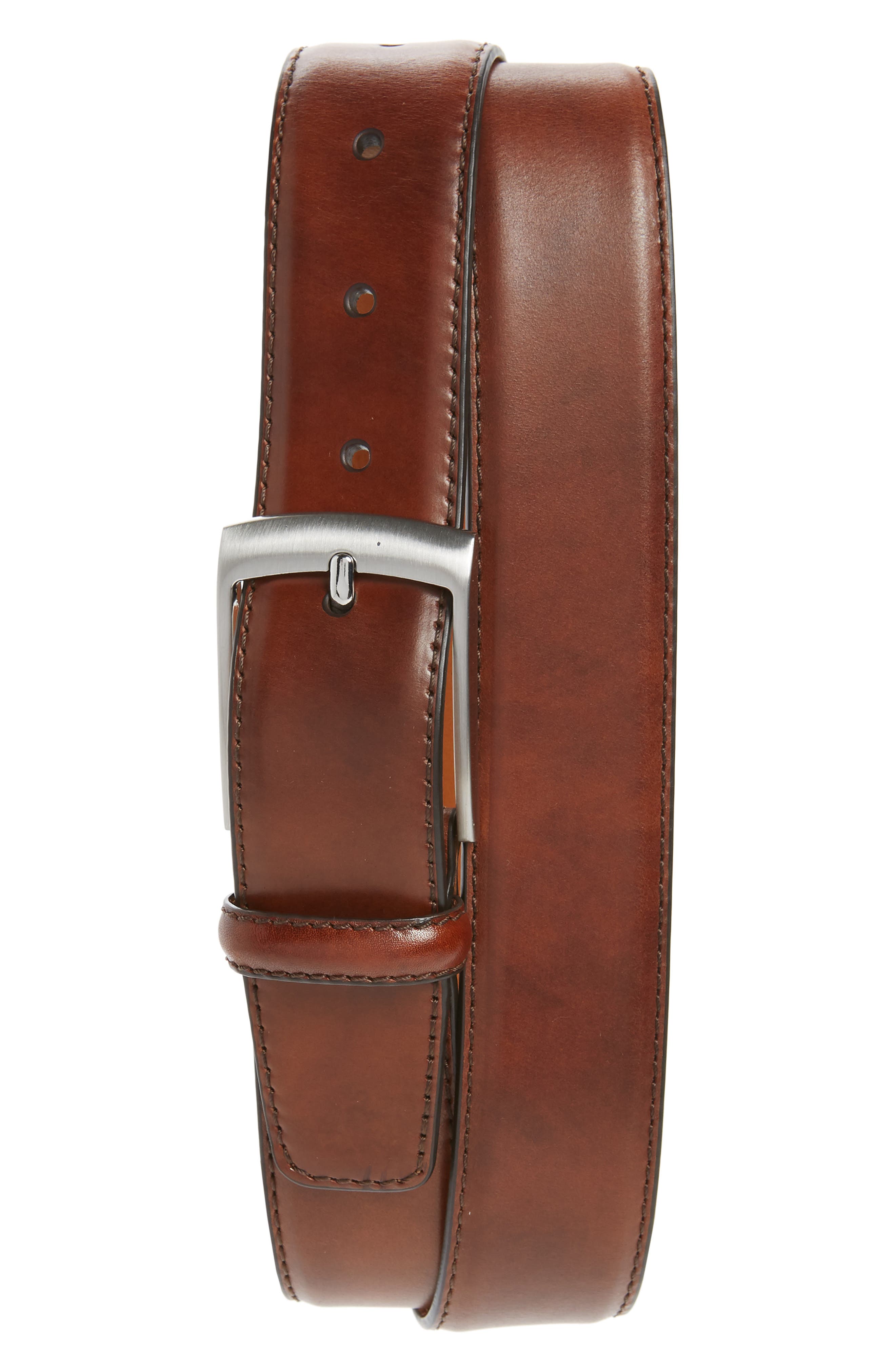 Magnanni Rafael Leather Belt, Tabaco