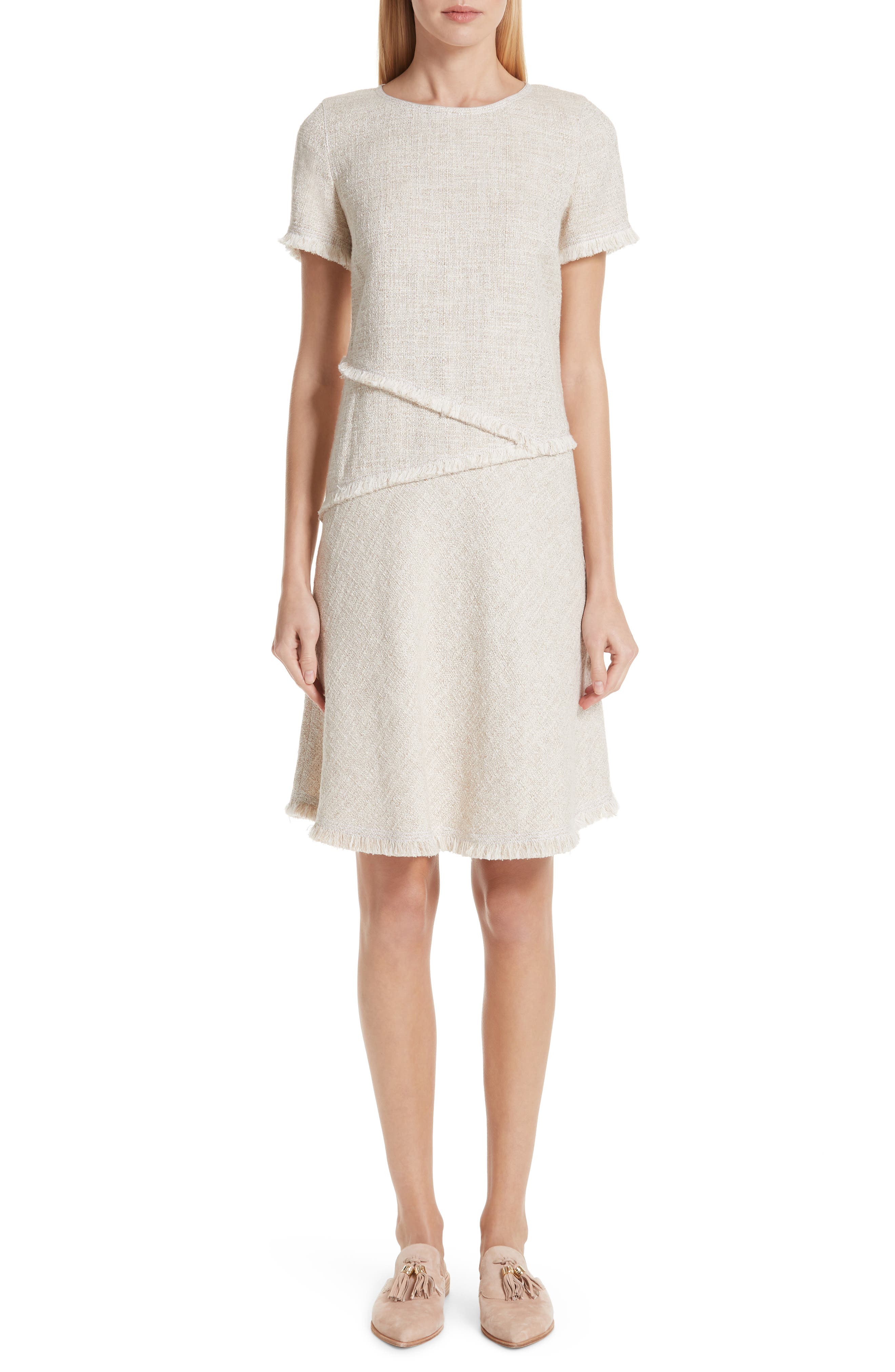 Lafayette 148 New York Greta Tweed Dress, Beige