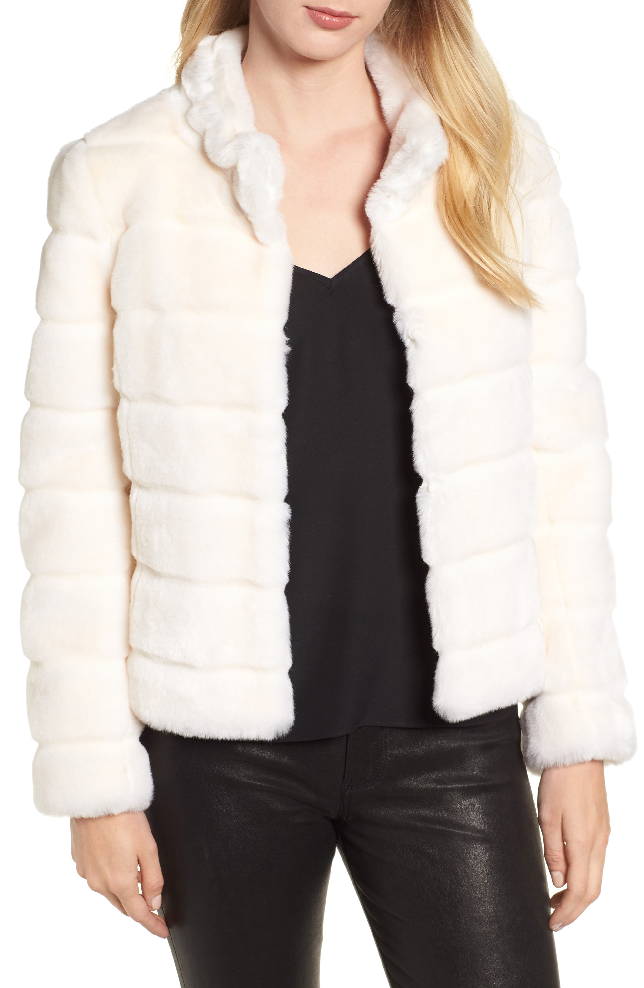 Kristen Blake Faux Fur Quilted Jacket Nordstrom