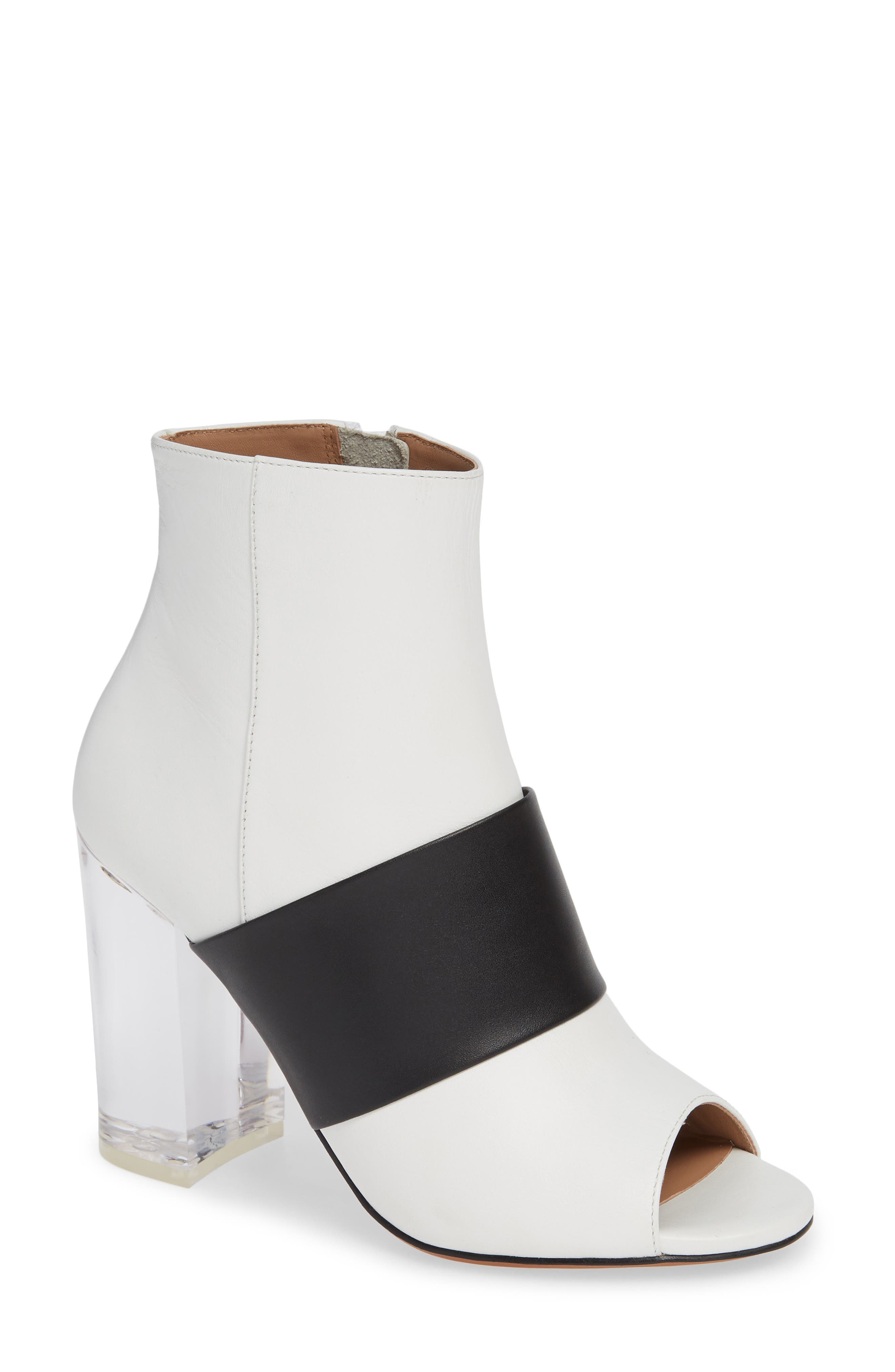 Linea Paolo Liv Peep Toe Bootie- White